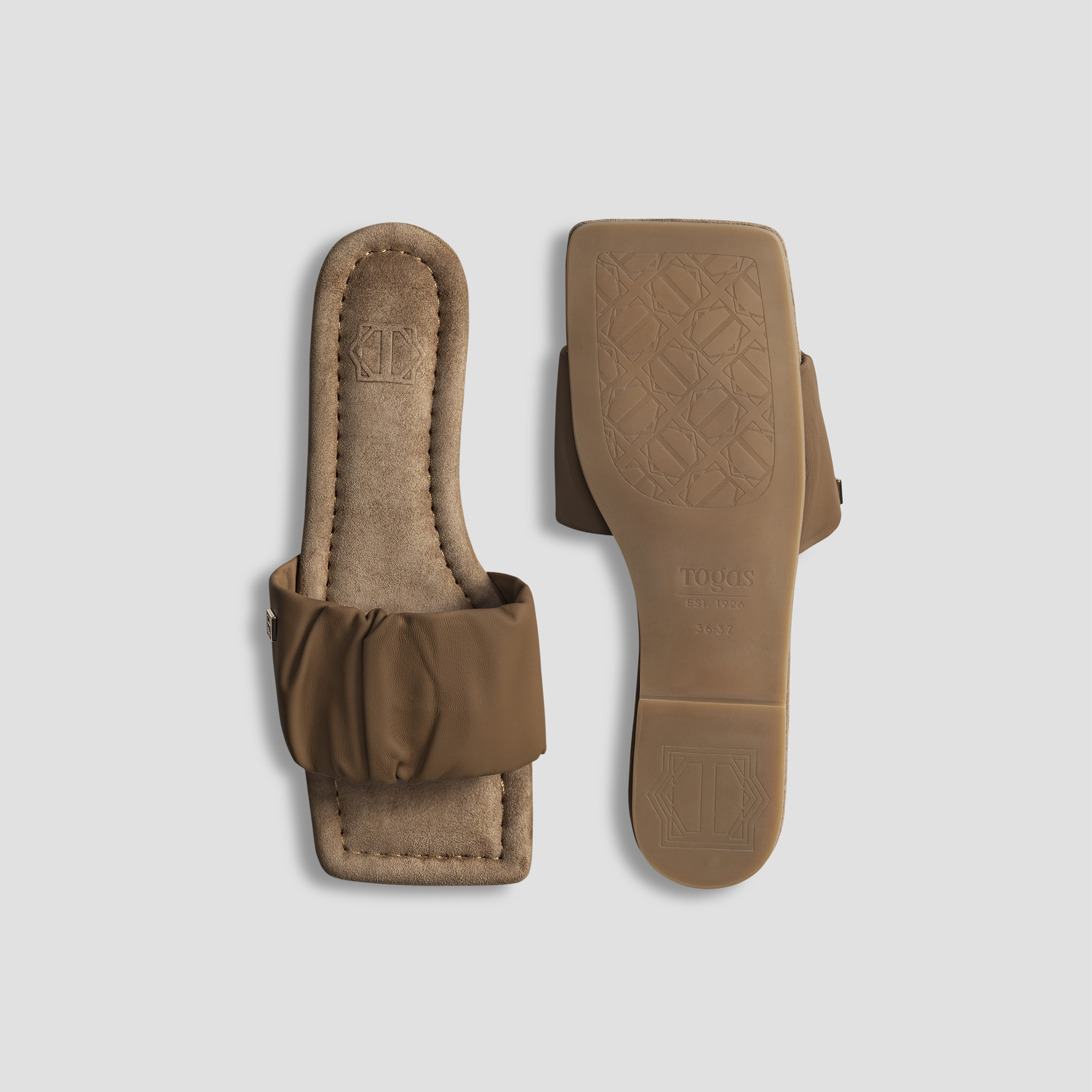 Тапочки Togas Амита коричневый женские кожаные р.36-37, размер 36-37 - фото 2