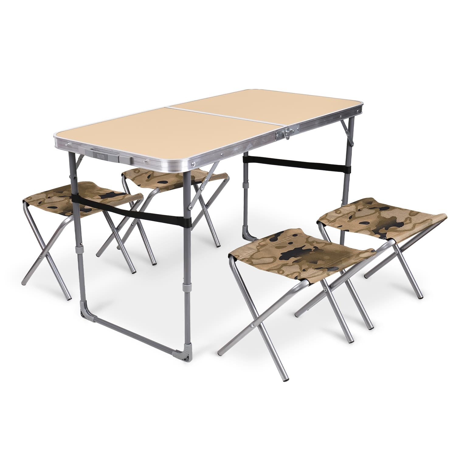 Комплект складной мебели Ника песочный стол с табуретами 5 предметов складной тканевый табурет ццц стулья сайт
