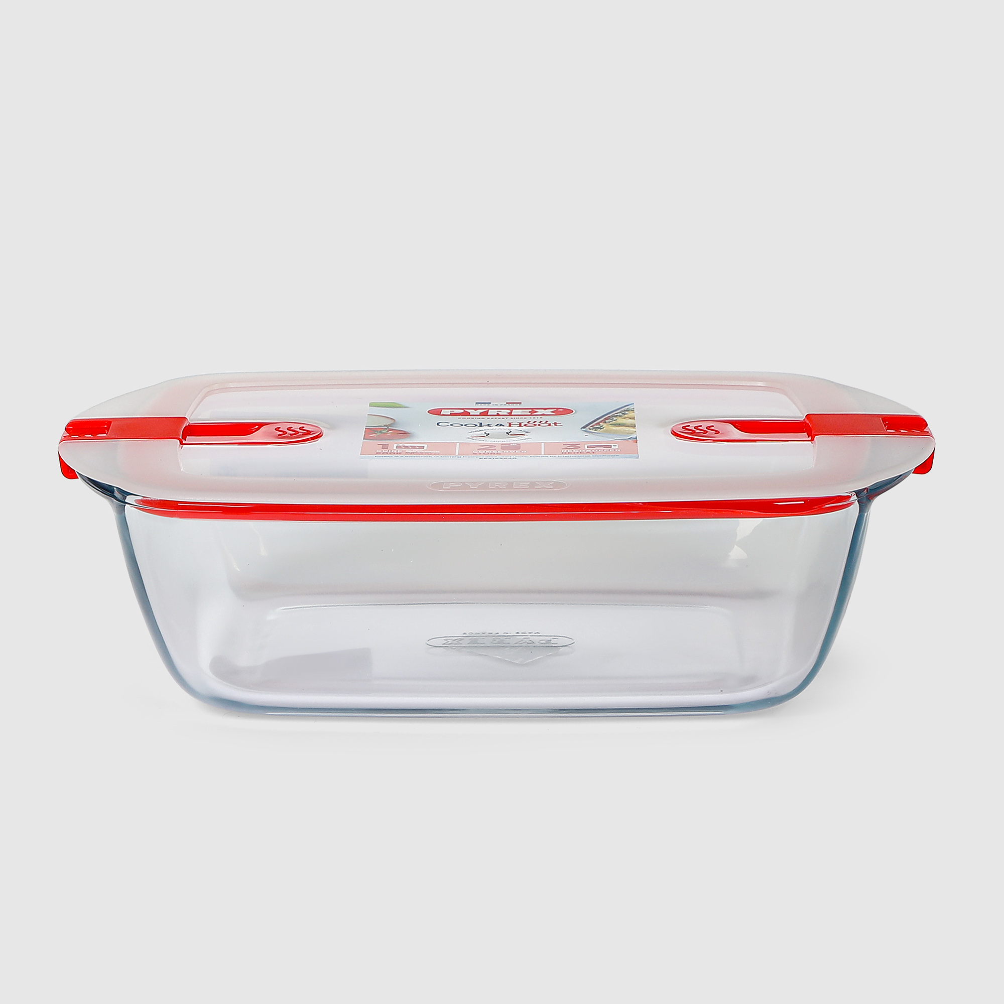 Форма для запекания Pyrex прямая с пластиковой крышкой 1,2 л, 23x15 см