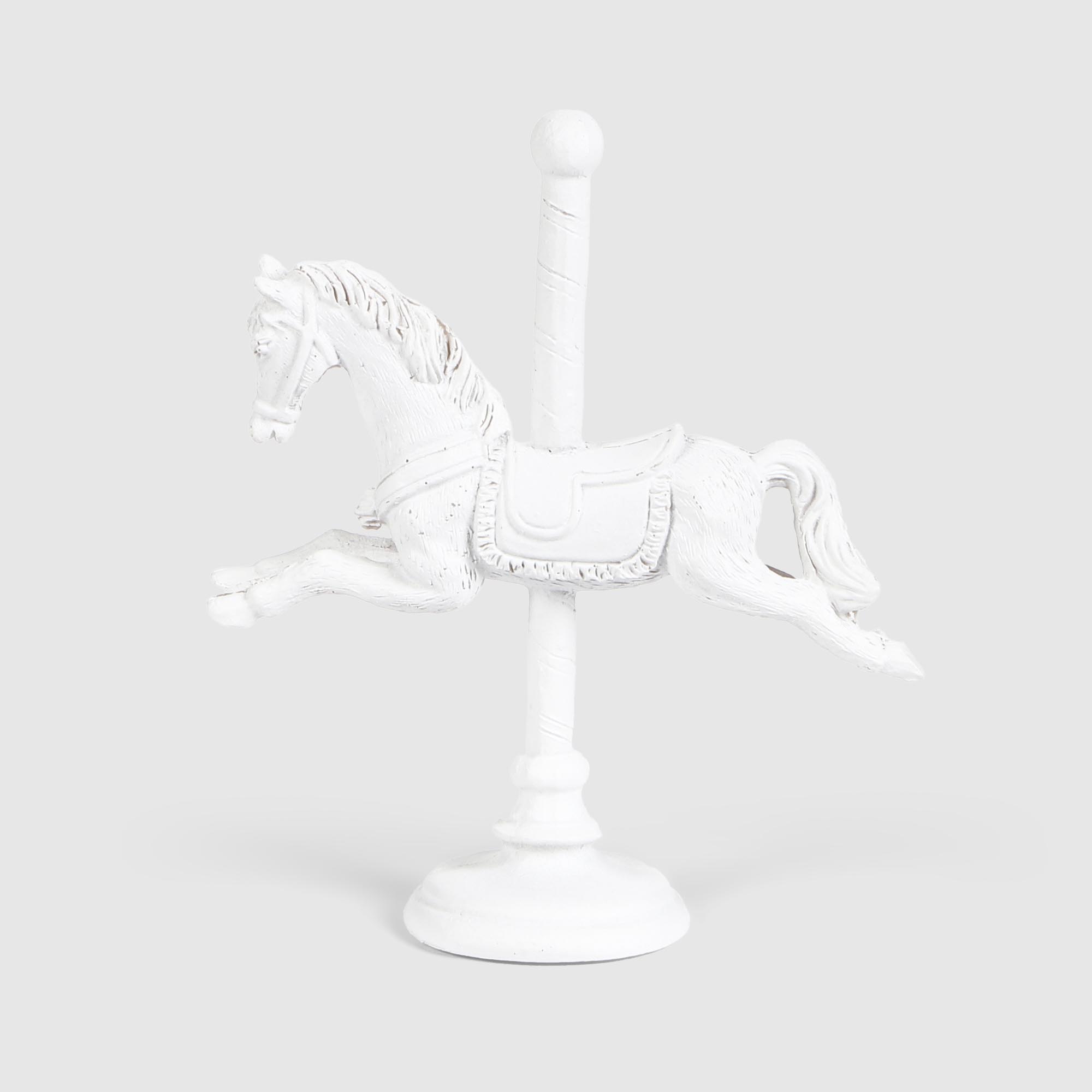 Фигурка лошади Dekor pap декоративная 14х6х16 см, цвет белый