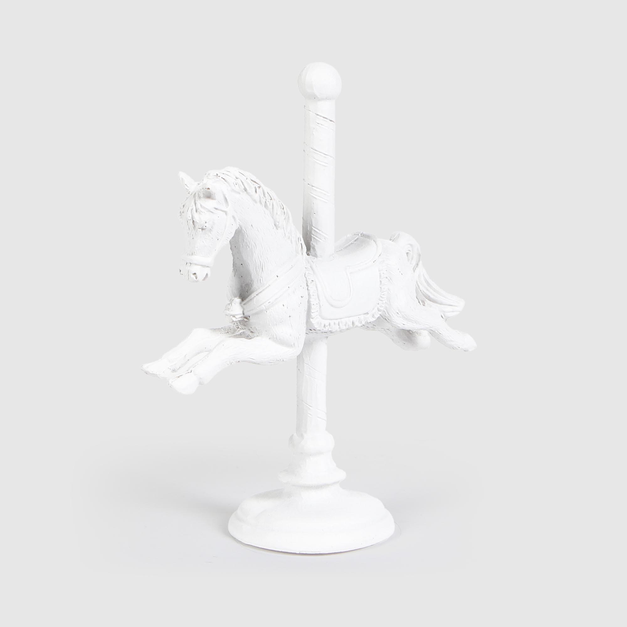 Фигурка лошади Dekor pap декоративная 14х6х16 см, цвет белый - фото 3