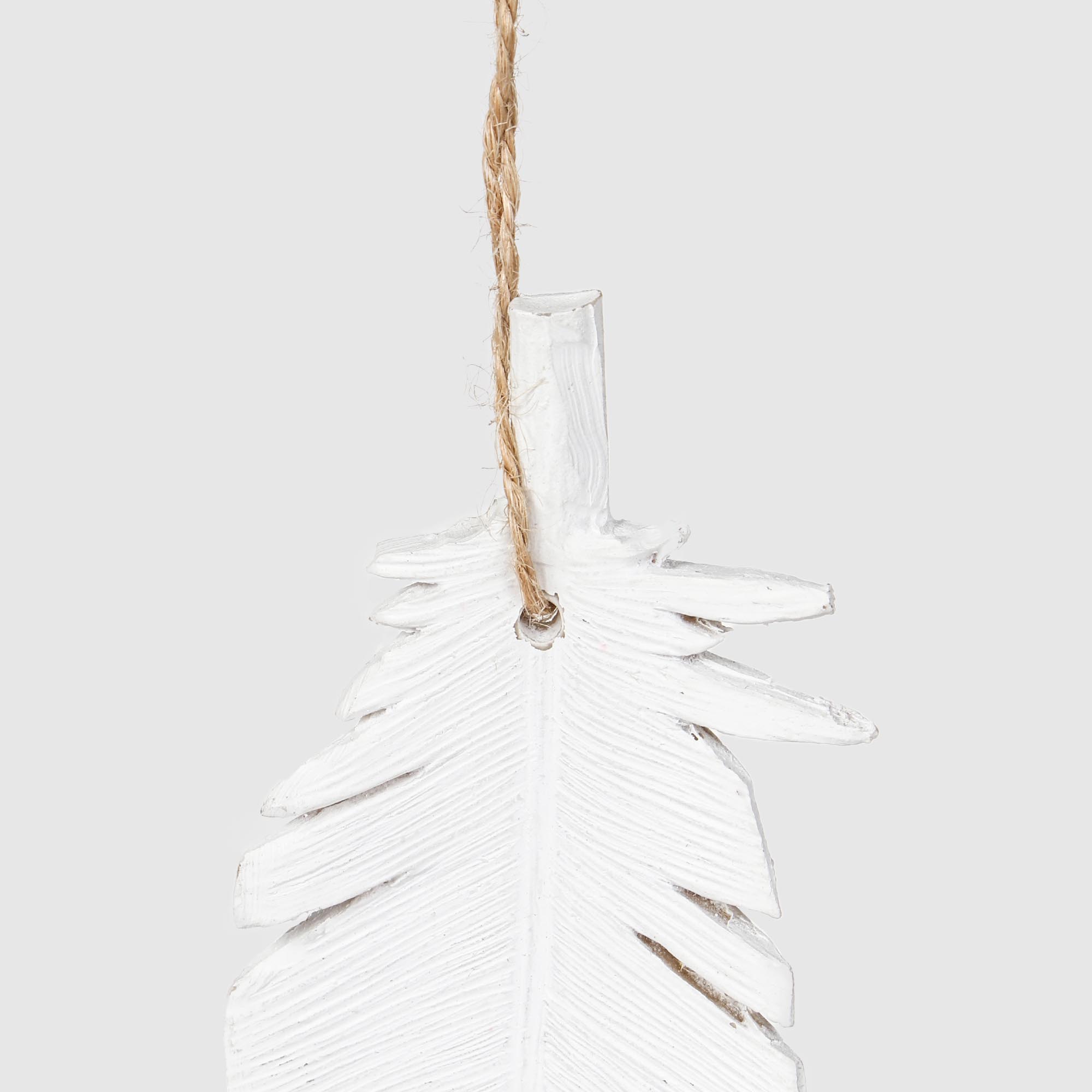 Листок Dekor pap декоративный бело-серебристый 14х5х2 см, цвет белый - фото 3