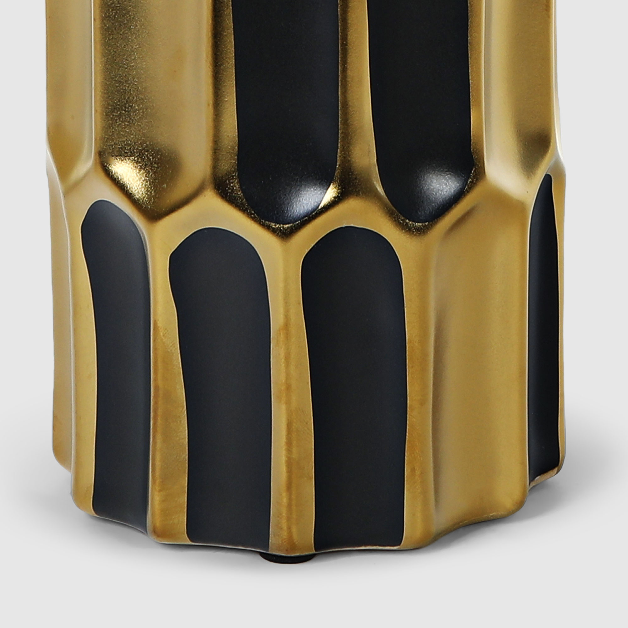 Ваза Dekor pap керамическая 10х10х20 см, цвет черный - фото 3