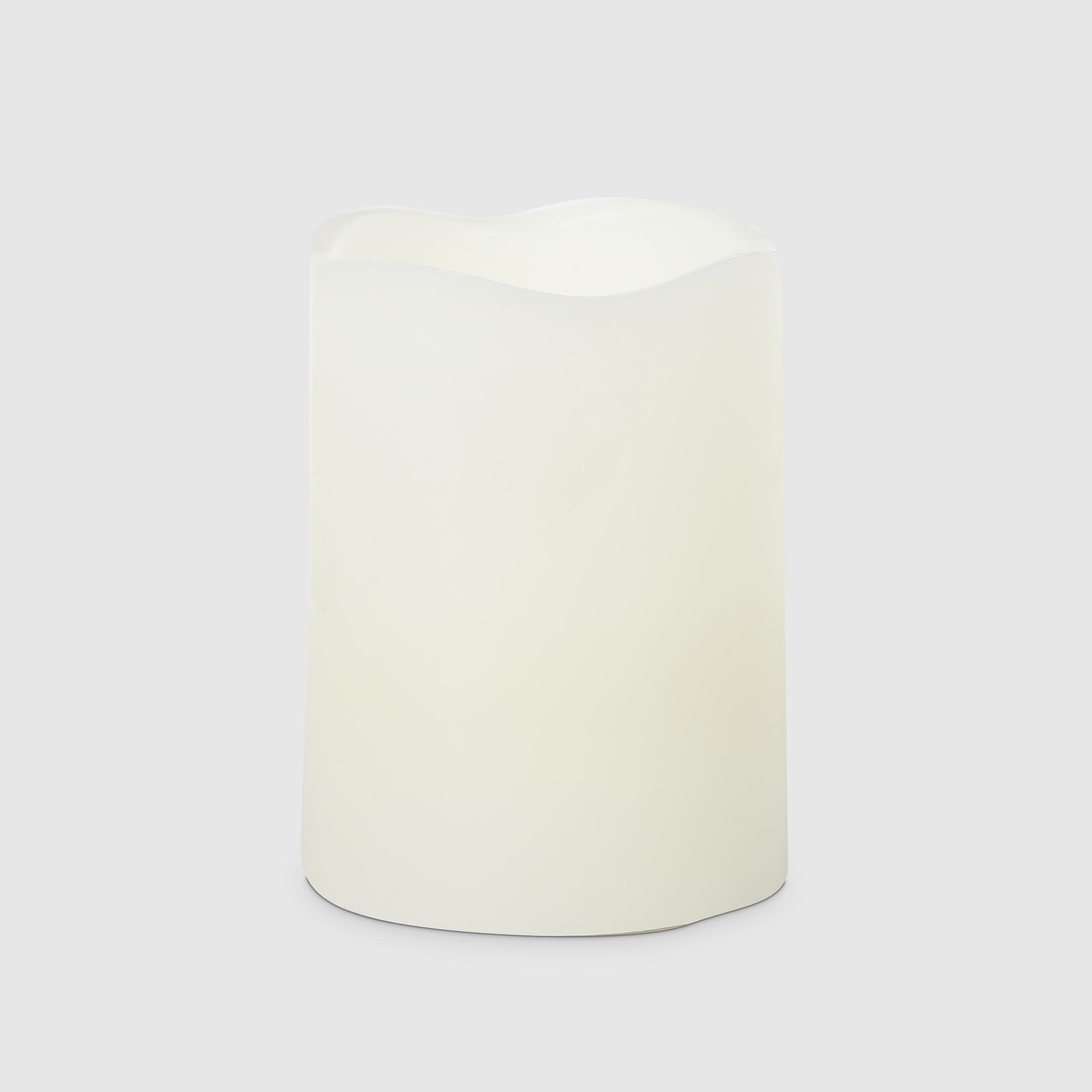 Свеча Dekor pap LED декоративная 7,5х10 см, цвет белый