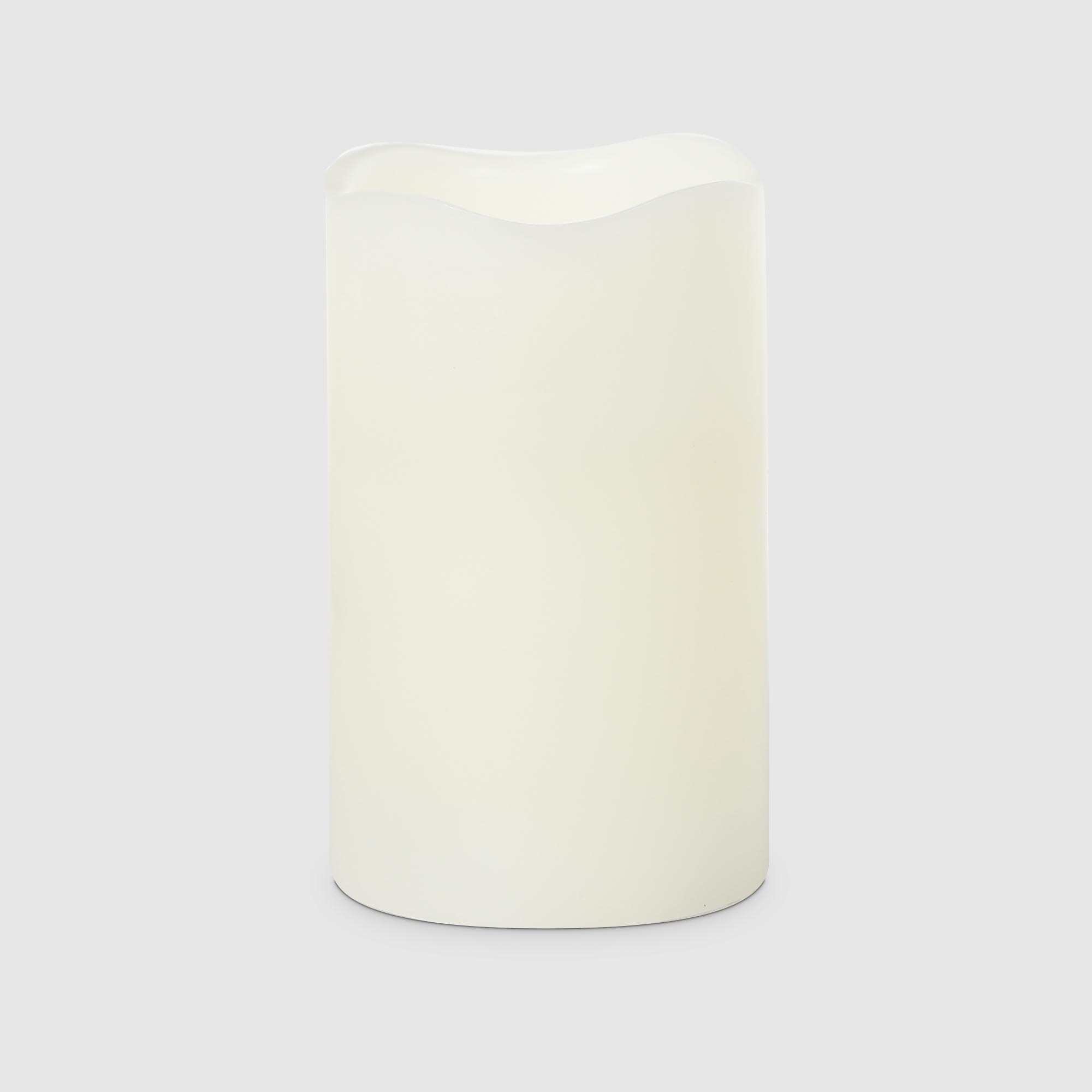 Свеча Dekor pap LED декоративная 7,5х12 см, цвет белый