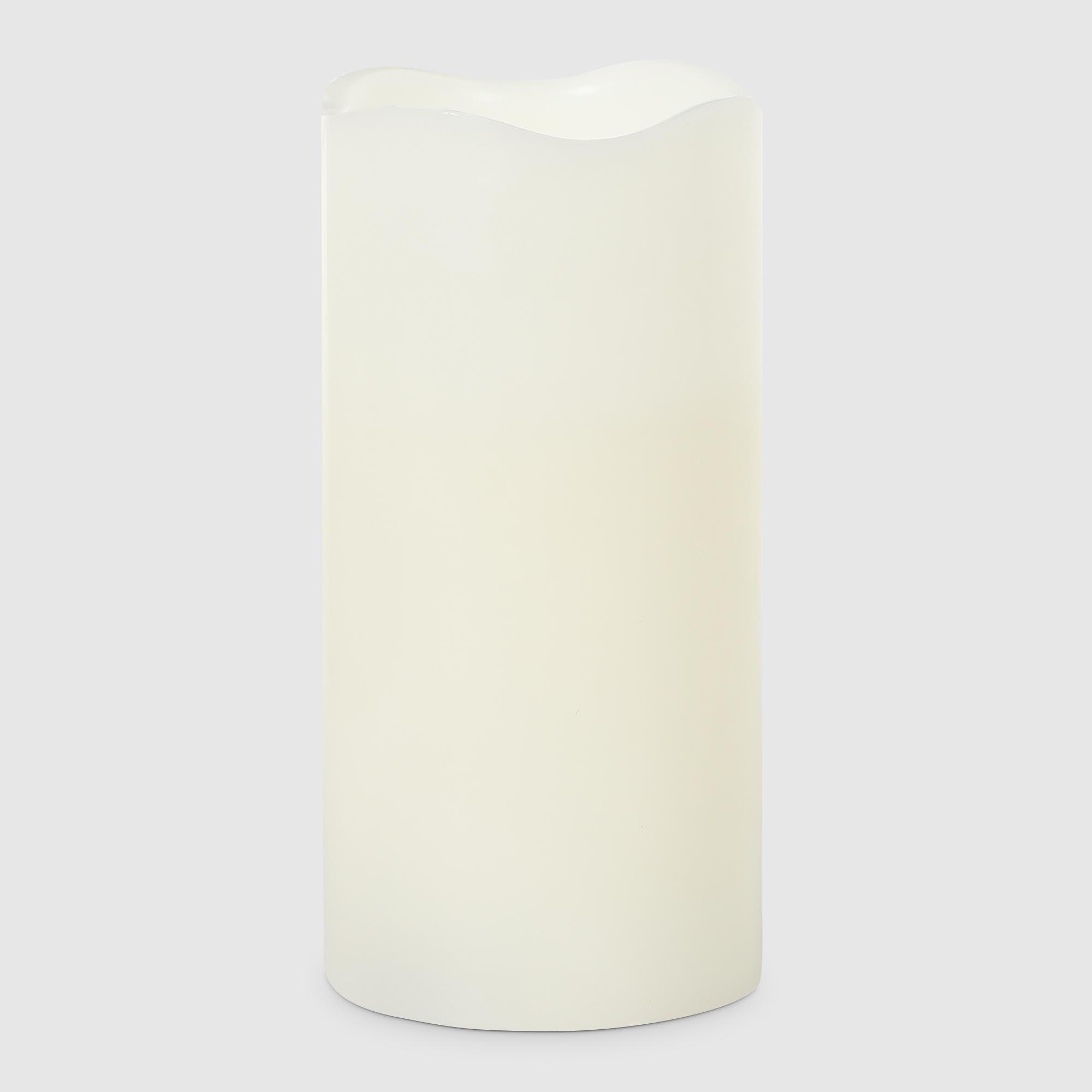 Свеча Dekor pap LED декоративная 7,5х15 см, цвет белый