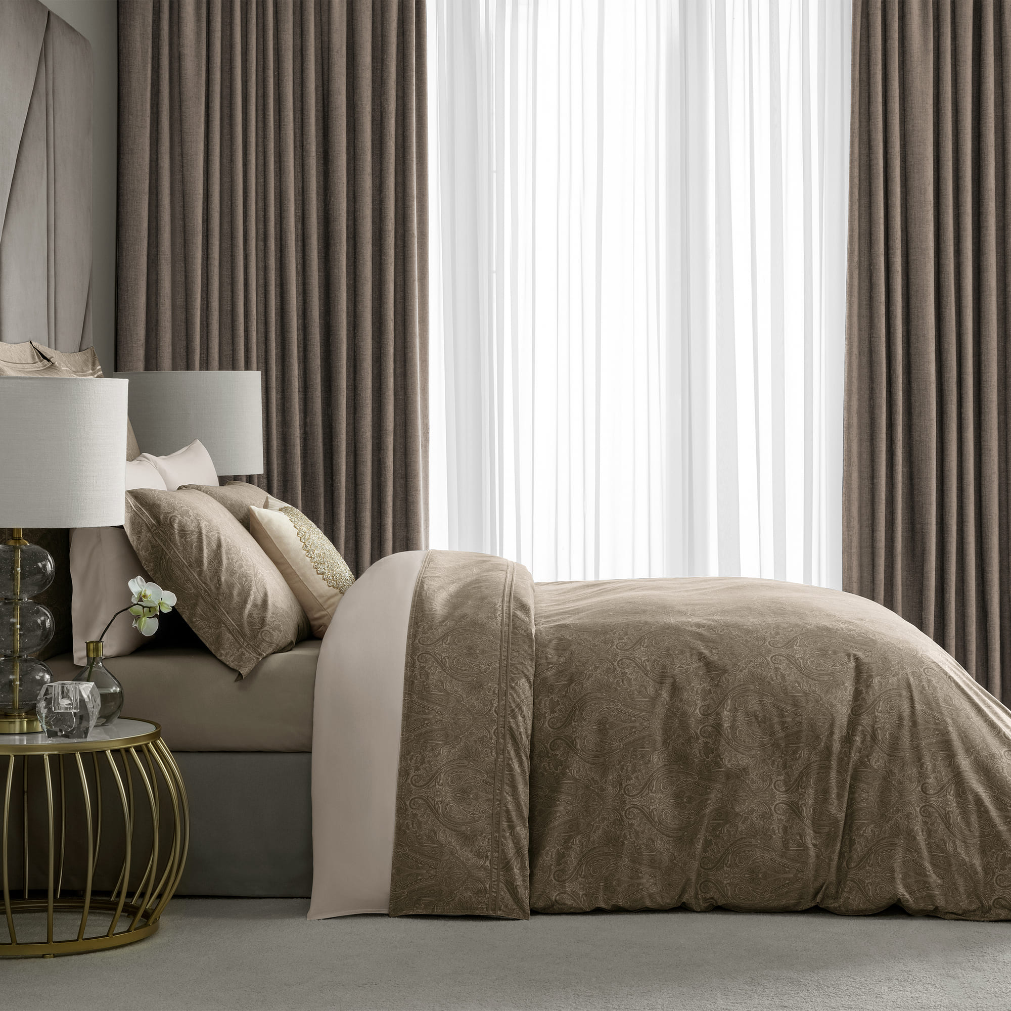 Комплект постельного белья Togas Лавинье коричневый Полуторный, размер Полуторный - фото 2