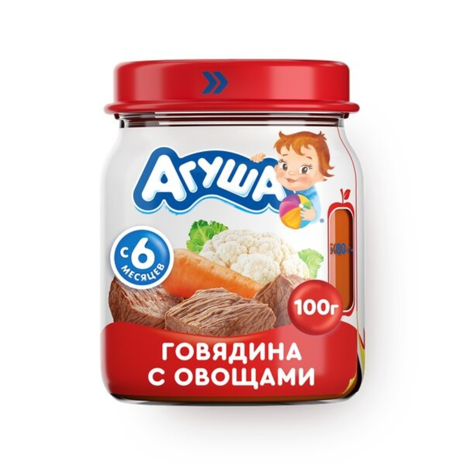 Пюре Агуша говядина с овощами 27 100 г 77₽