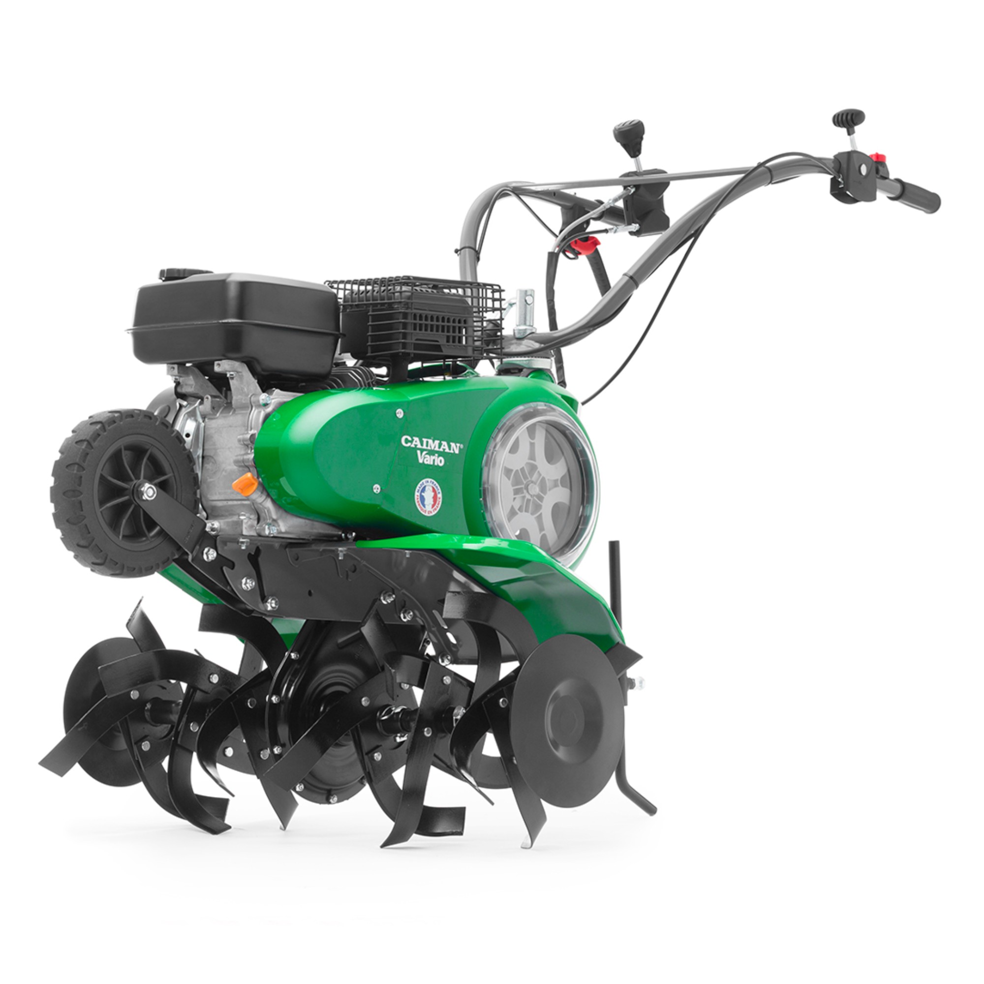 Мотоблок Caiman Vario 70C, двигатель Caiman Green Engine (212 сс) + 8000020104 (Комплект окучника, грунтозацепы)