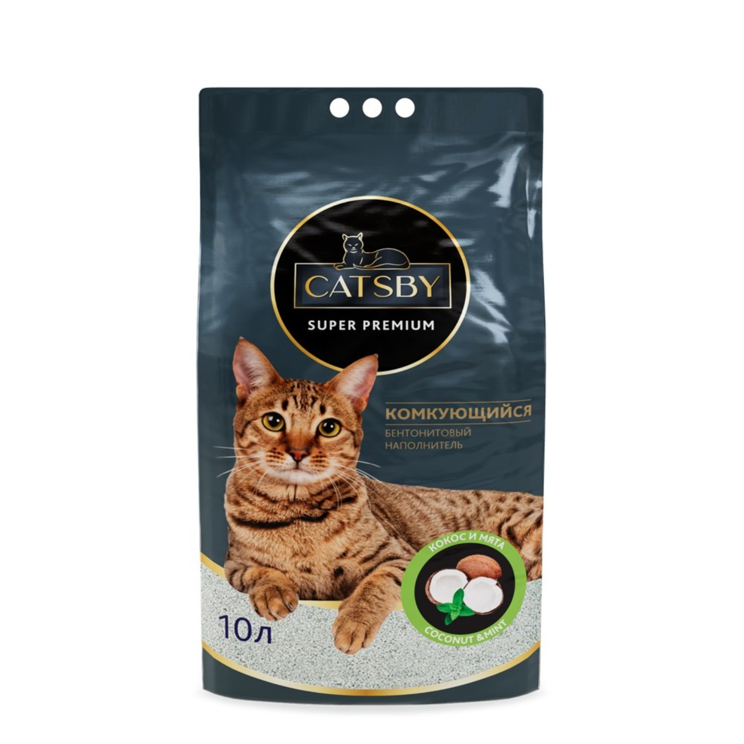 Наполнитель туалетный Catsby coconut комкующийся 10 л 1599₽