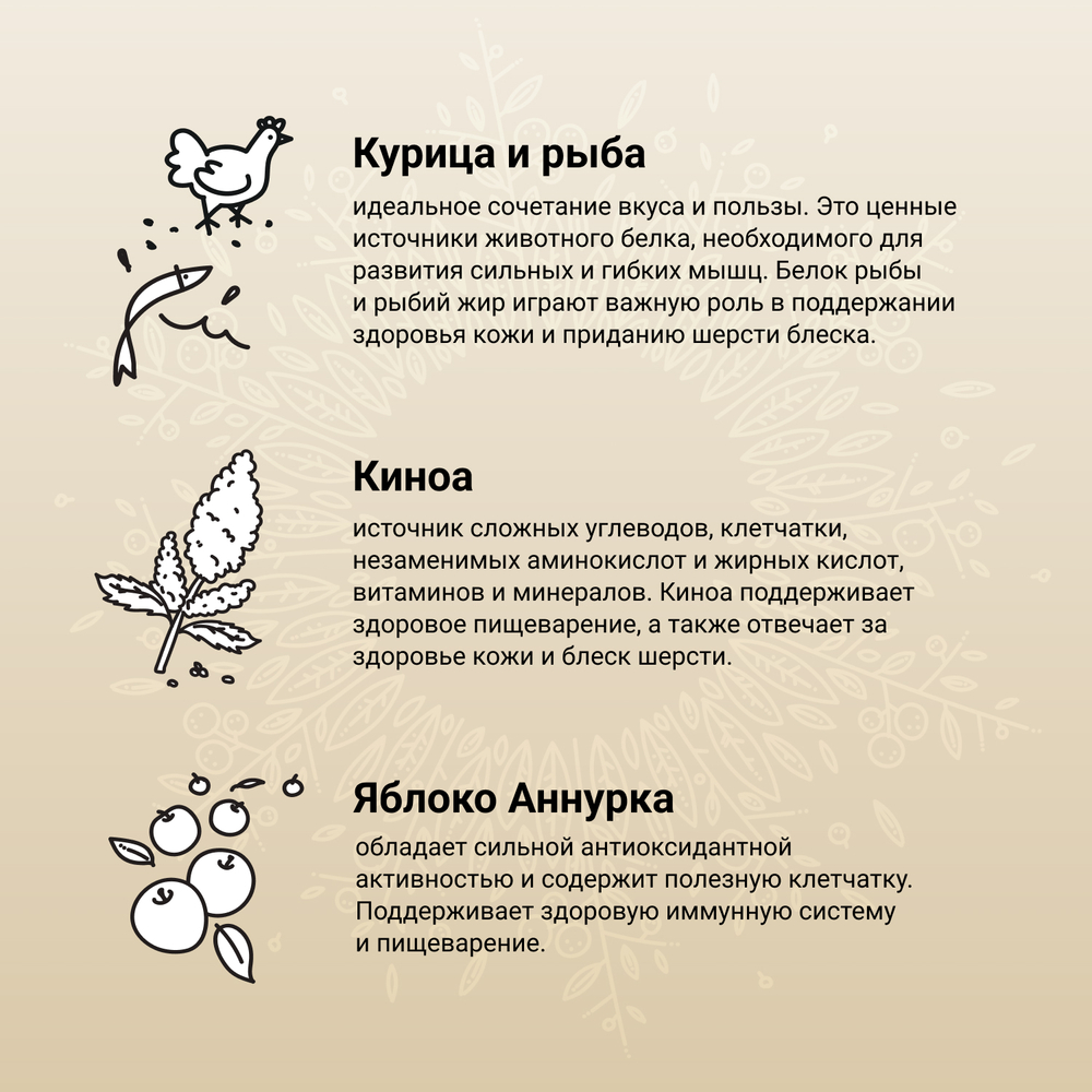 Сухой корм Crafita harmona для взрослых кошек из курицы и рыбы 1,4 кг Вид№5