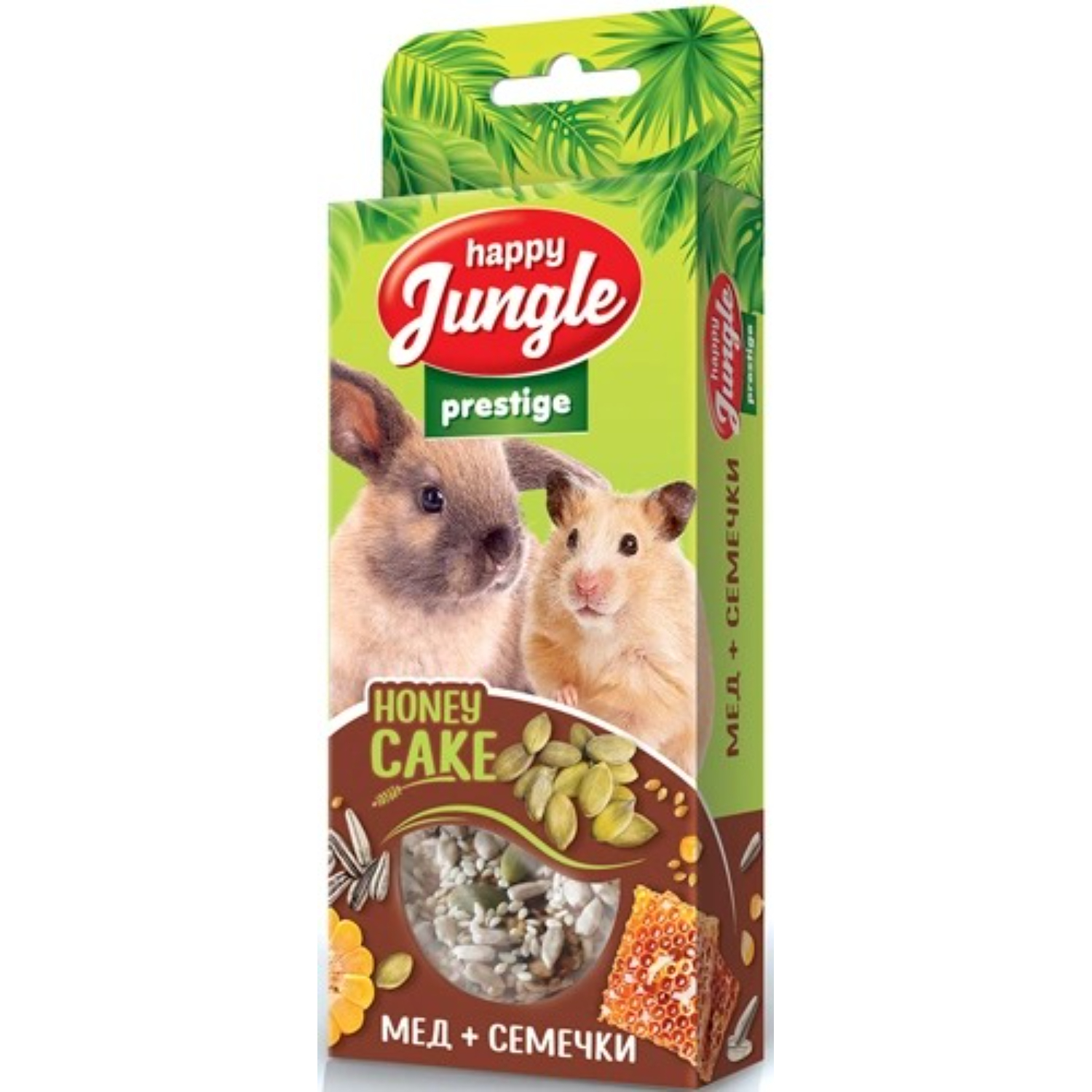 Лакомство для грызунов Happy Jungle корзинка мёд и семечки 3 шт 250₽