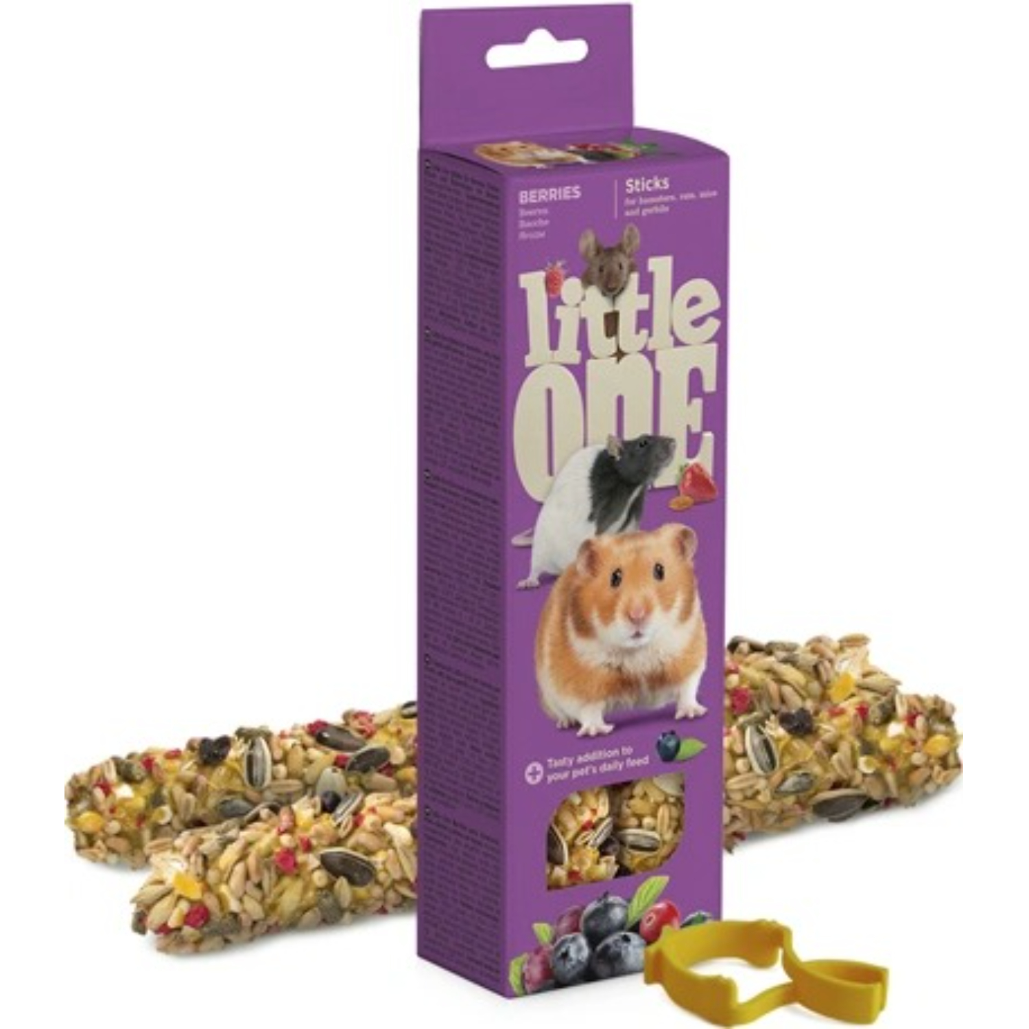 Лакомство для грызунов LITTLE ONE для хомяков крыс мышей и песчанок с ягодами 2х60 г 299₽