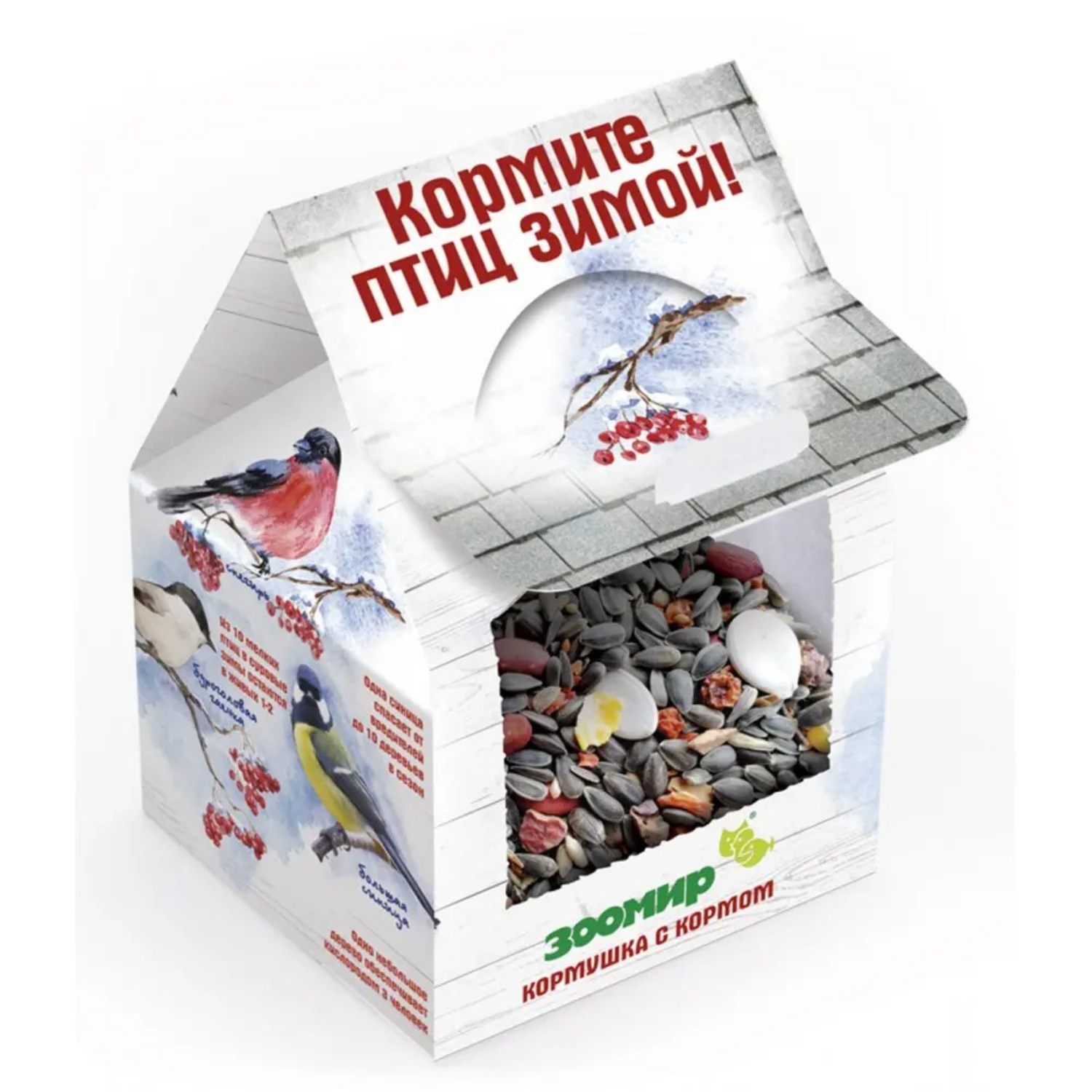 Корм для уличных птиц ЗООМИР кормушка с кормом 209₽