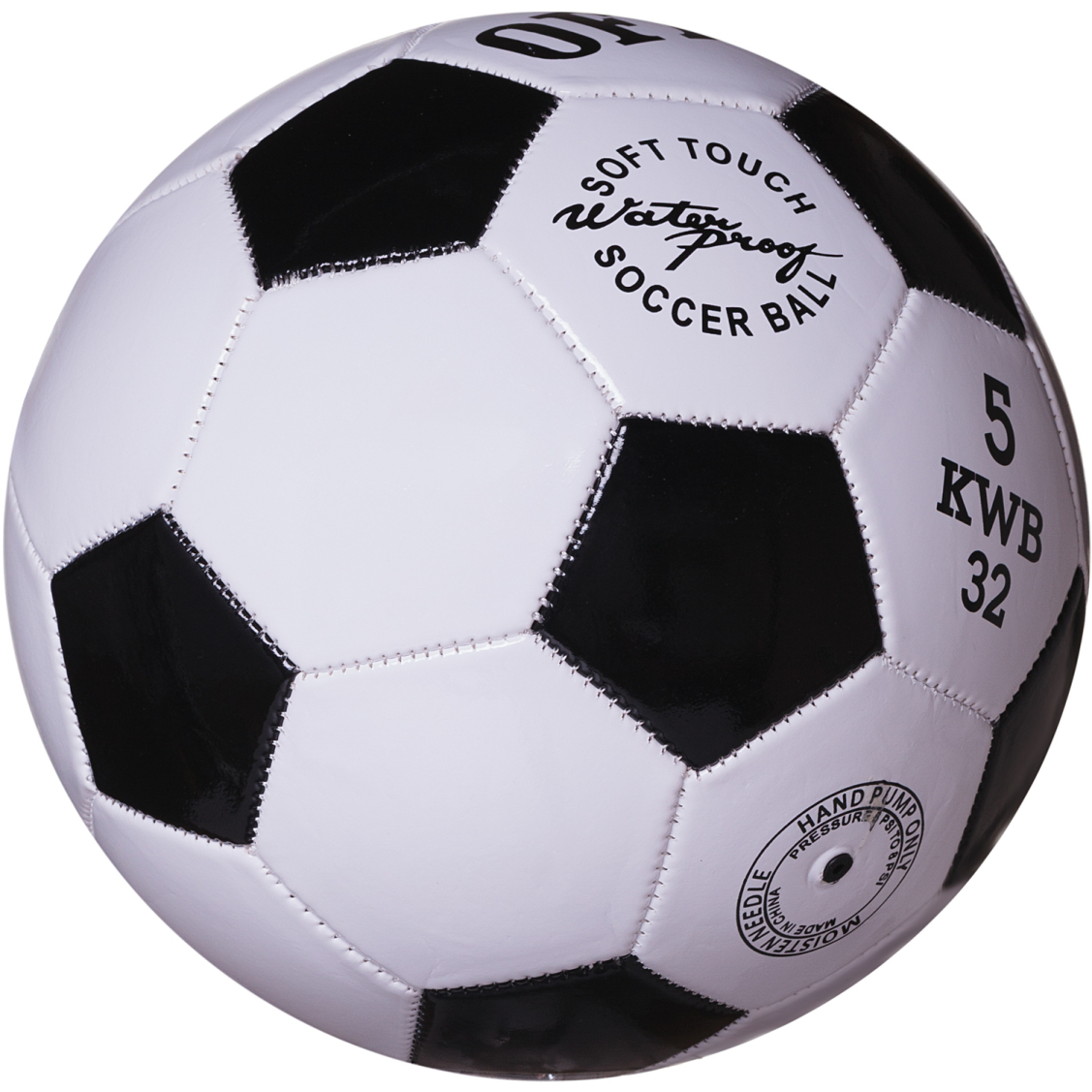 Мяч футбольный Junfa черно-белый 22-23 см