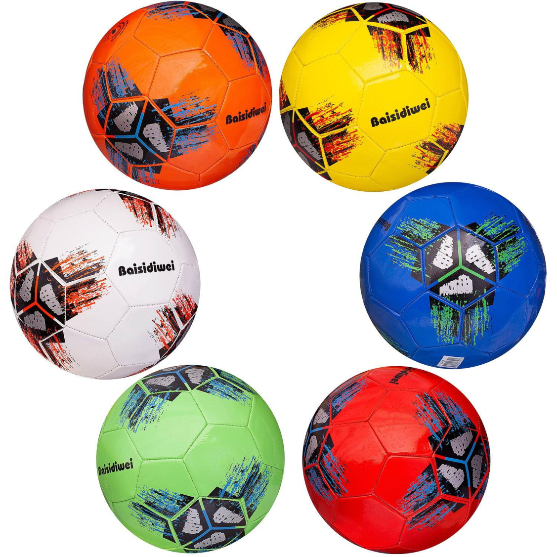 Мяч футбольный Junfa 22-23 см 6 видов в ассортименте