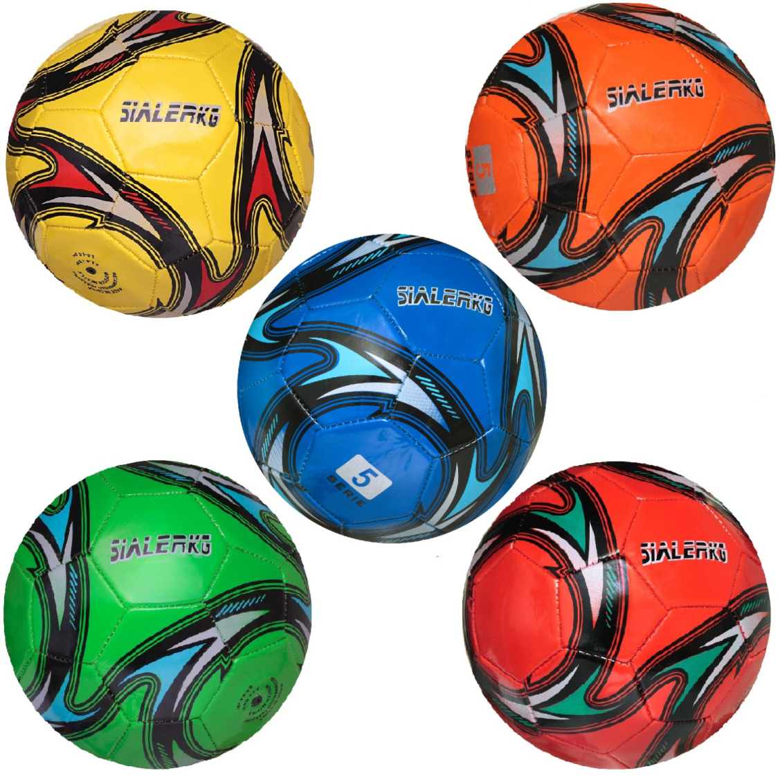 Мяч футбольный Junfa 22-23 см 5 видов в ассортименте