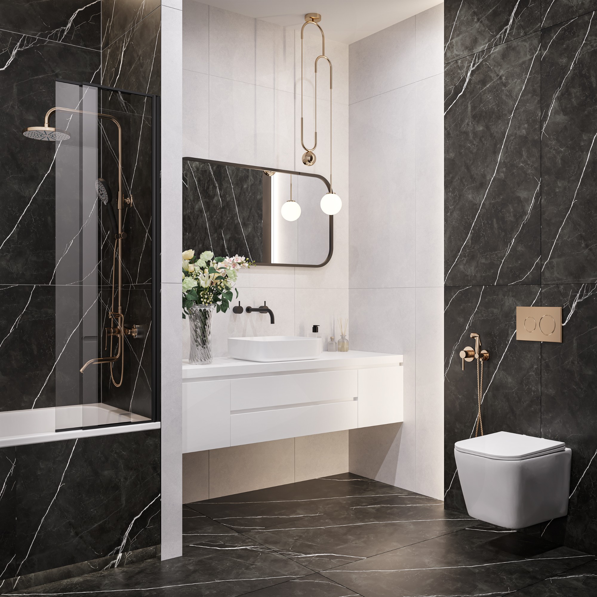 Керамогранит Culto dark marble 60x120 см 1.44 м2 Вид№3