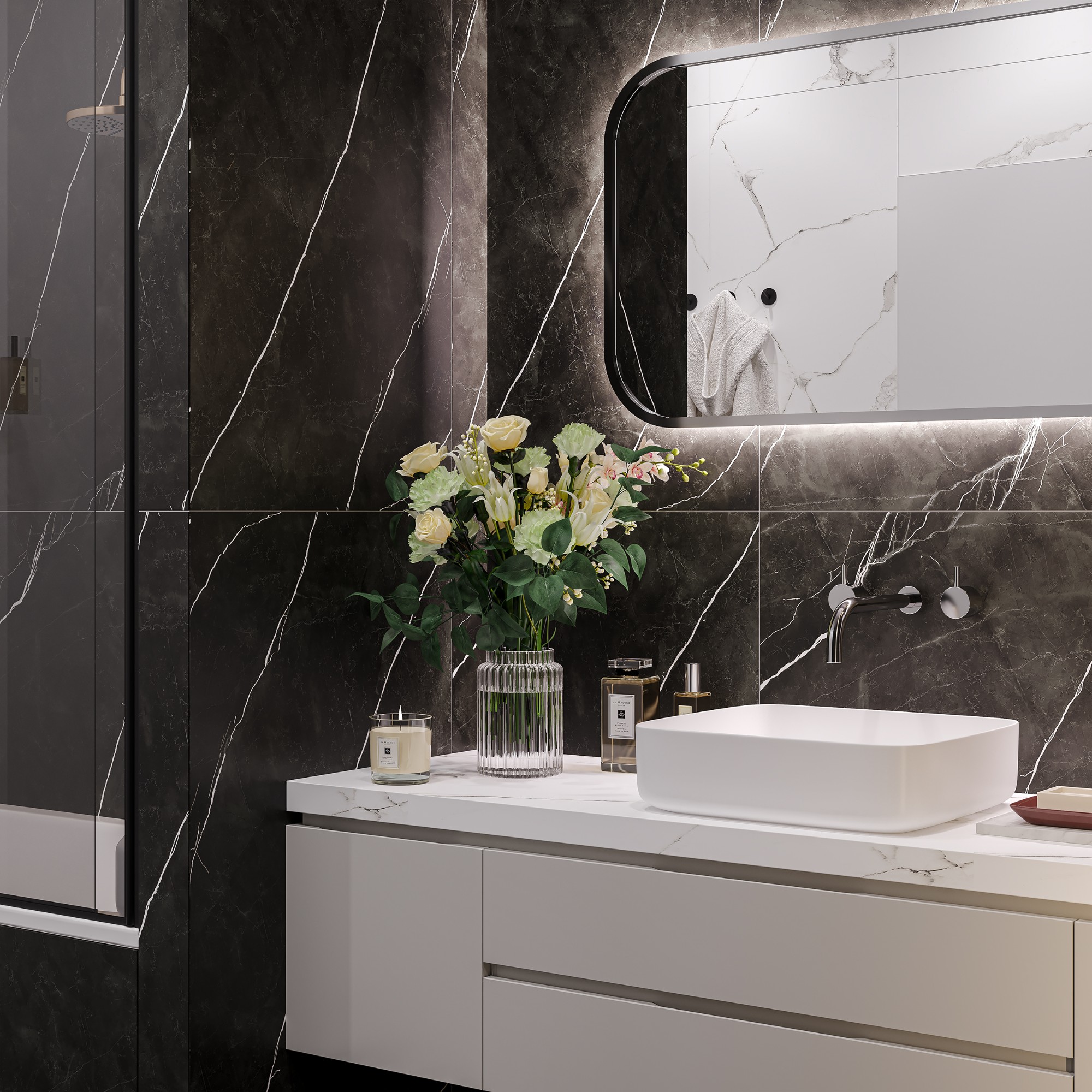 Керамогранит Culto dark marble 60x120 см 1.44 м2 Вид№4