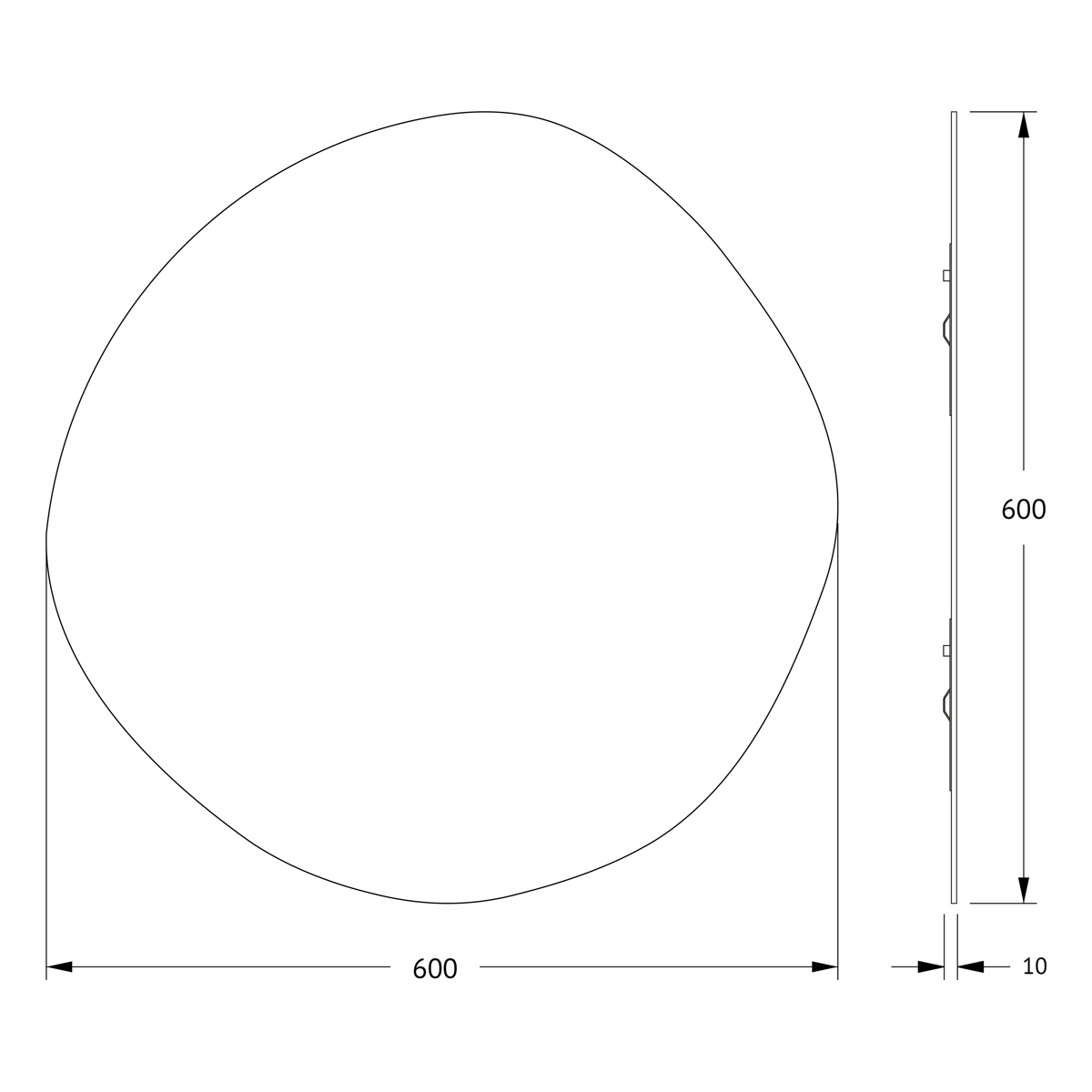 Зеркало Evoform с полированной кромкой essence 60x60 см Вид№2