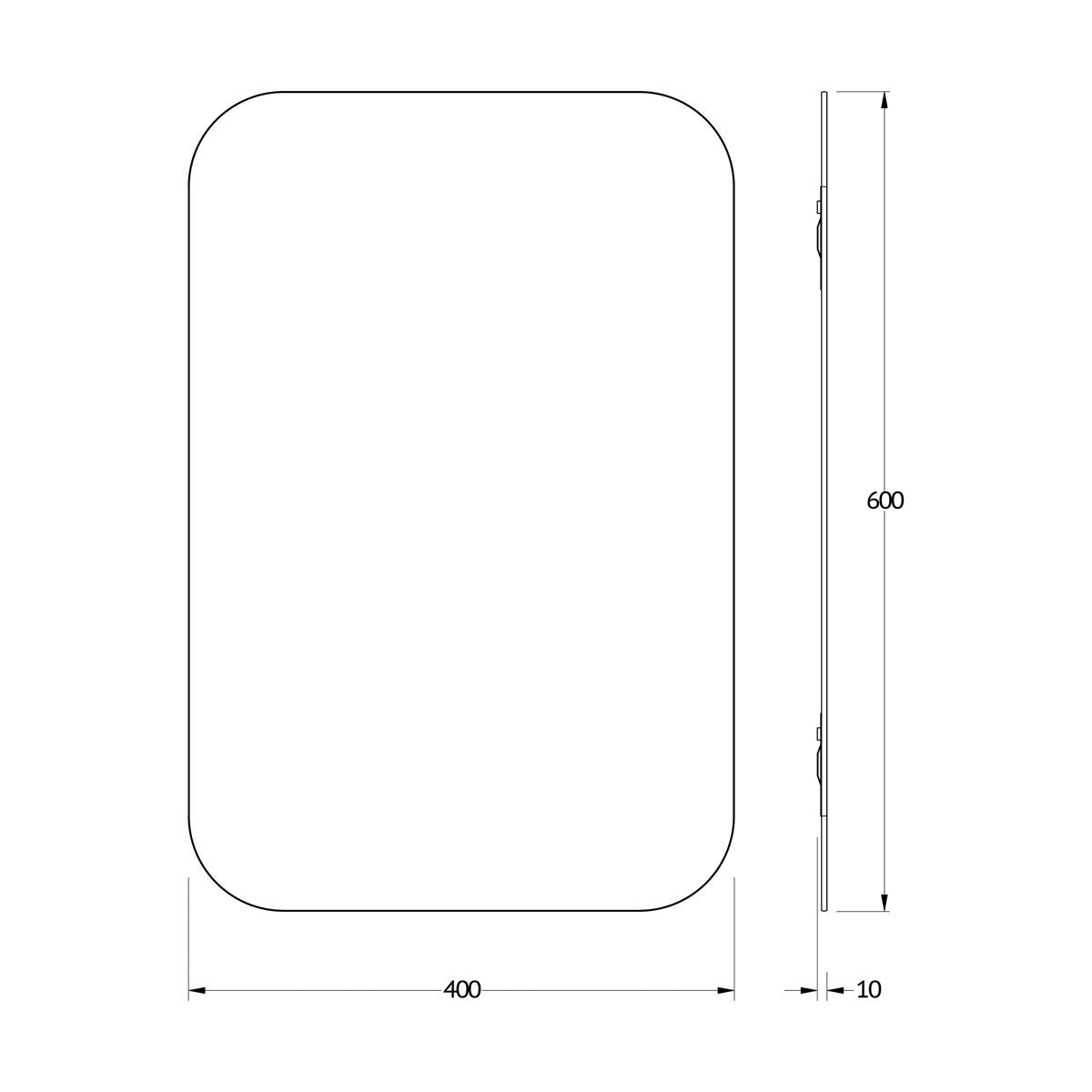 Зеркало Evoform с черной окантовкой 40x60 см Вид№2