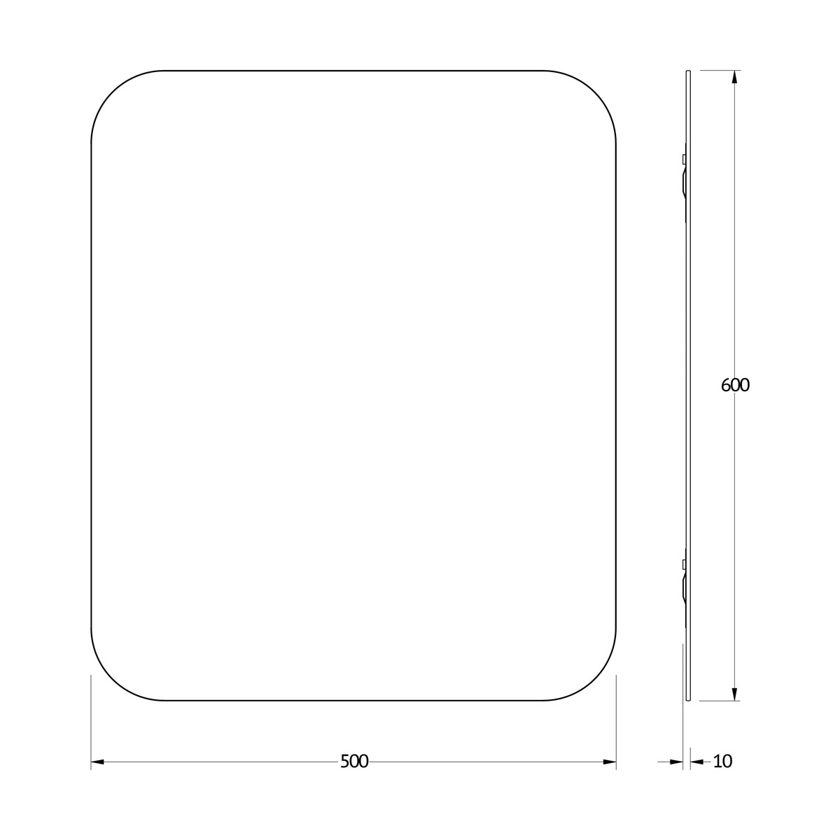 Зеркало Evoform с черной окантовкой 50x60 см Вид№2