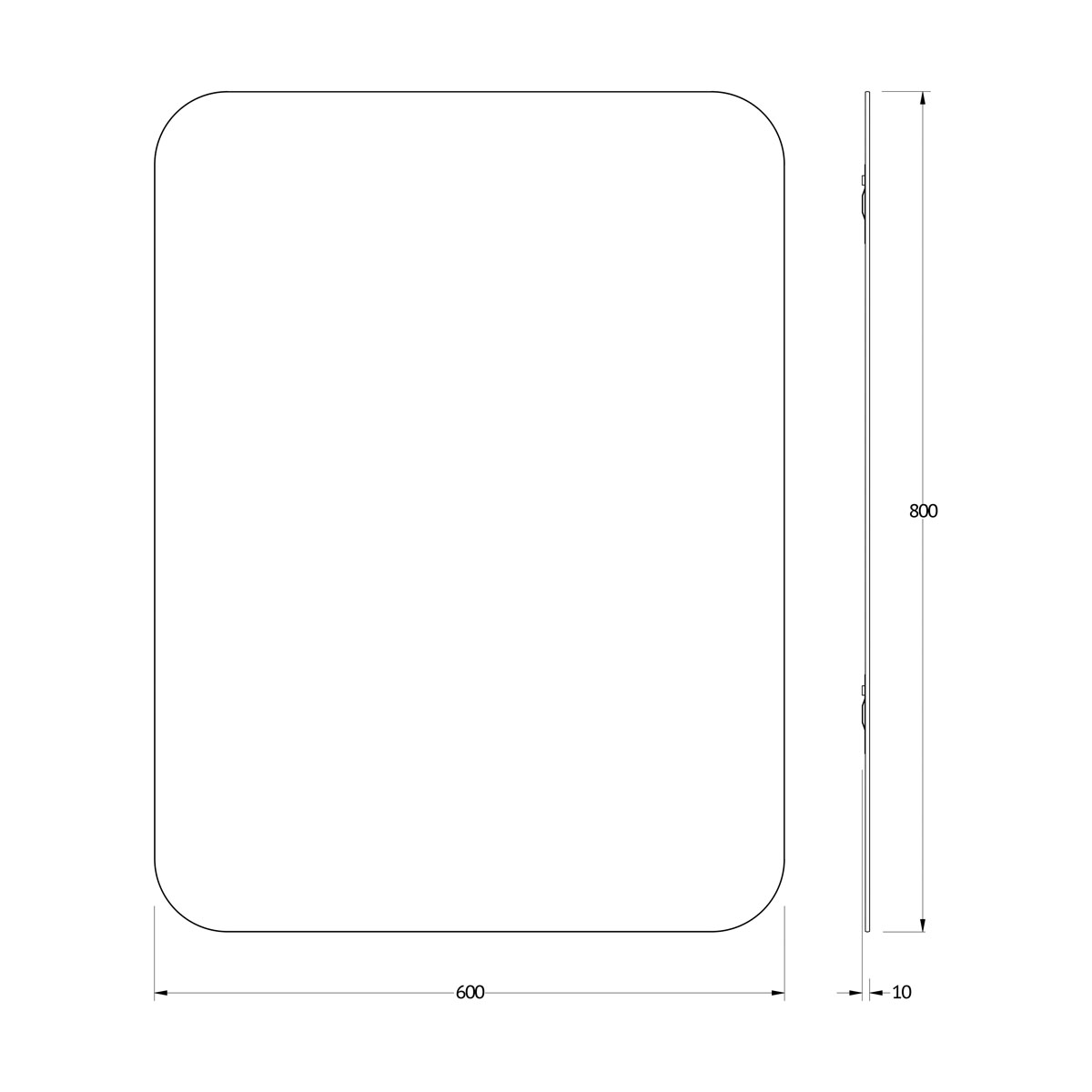 Зеркало Evoform с черной окантовкой 60x80 см Вид№2