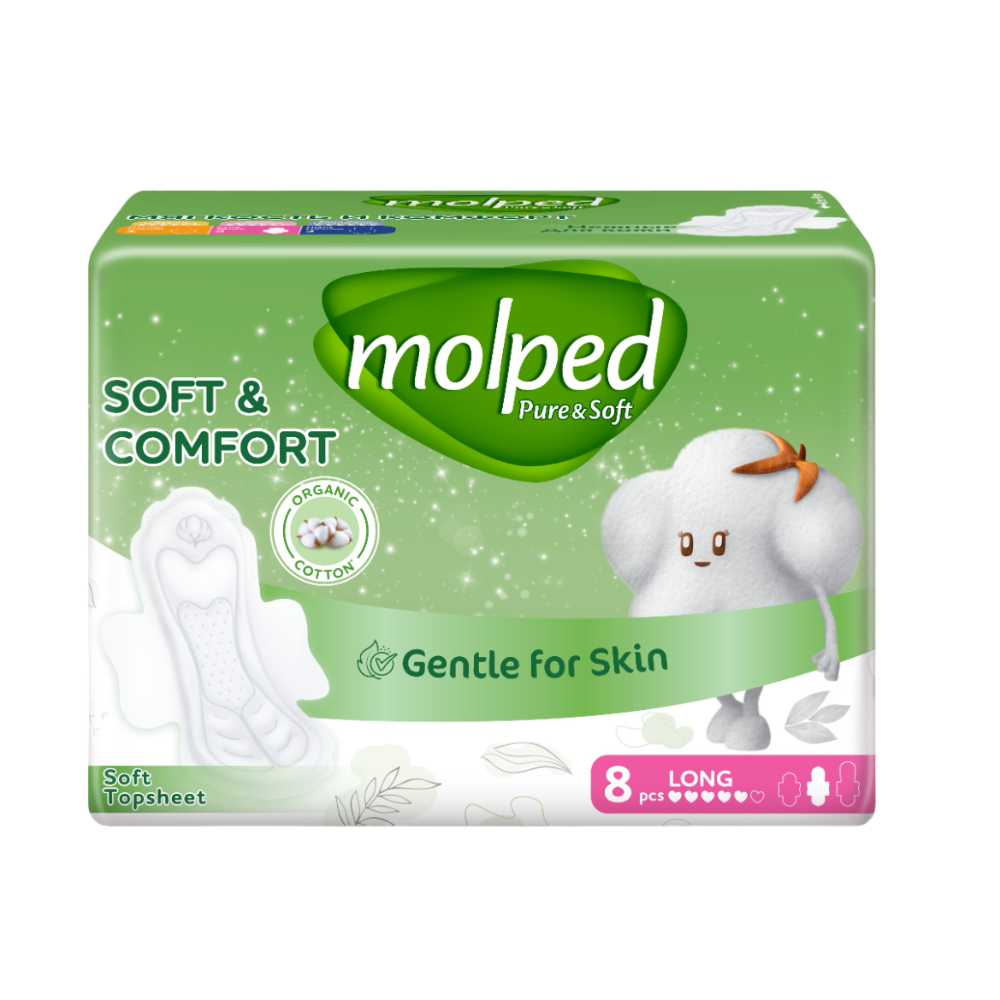 Прокладки женские гигиенические Molped Pure & soft Long 8 шт