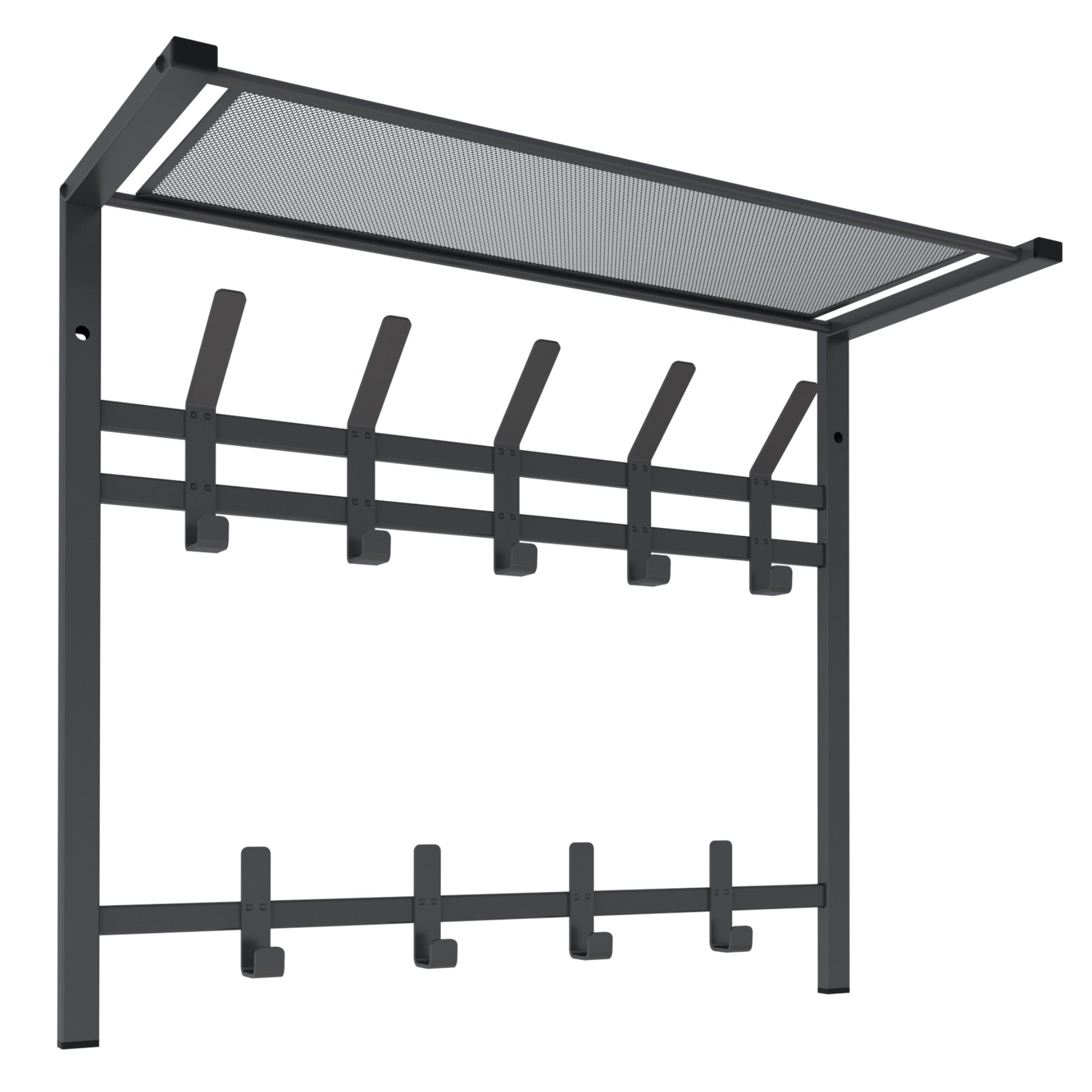 Вешалка с полкой ЗМИ Торонто 22 двухъярусная графитовая 3159₽