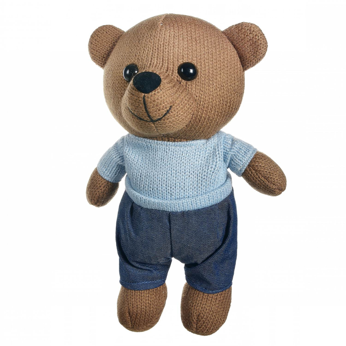 Игрушка мягкая Abtoys Knitted Мишка мальчик вязаный в джинсах и свитере 25 см Вид№2