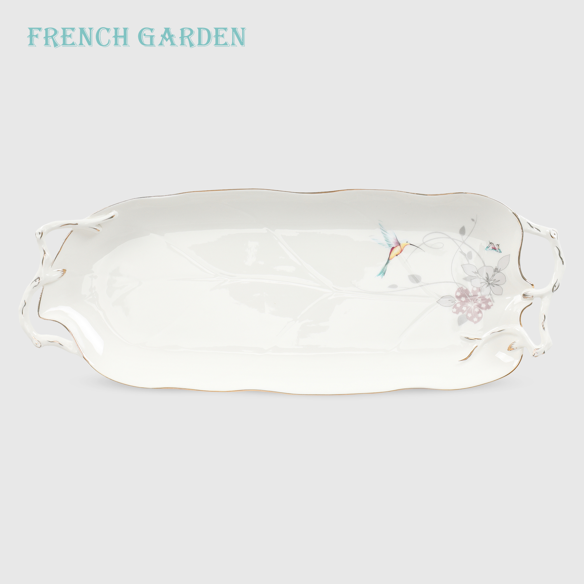 Блюдо с ручками French garden Lovebirds 39х16х4 см 1490₽