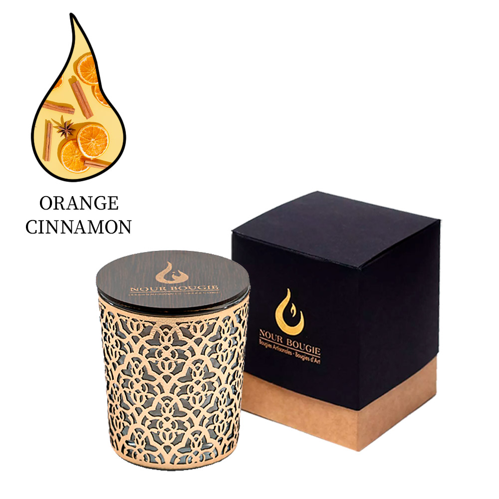 Аромасвеча Nour Bougie Stockholm Orange cinnamon 450 г