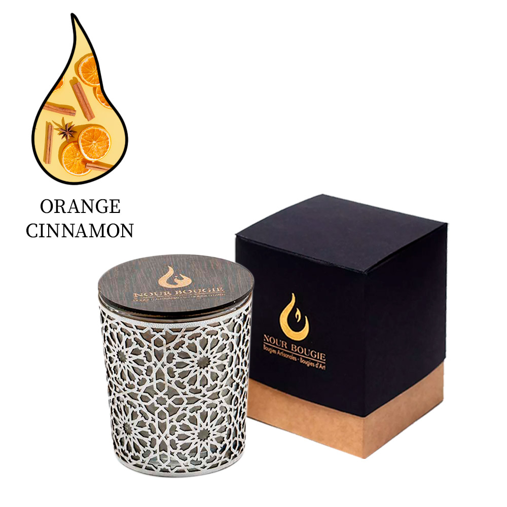 Аромасвеча Nour Bougie Stockholm Orange cinnamon 450 г