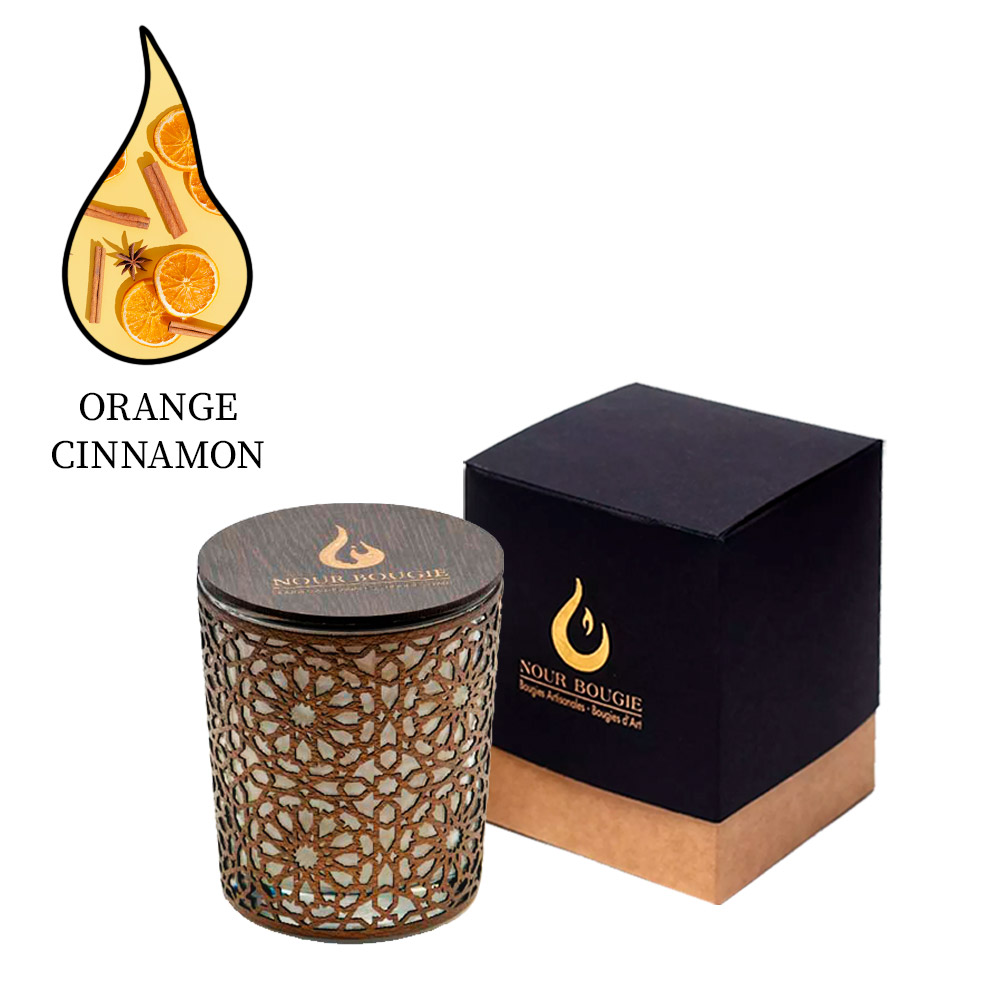 Аромасвеча Nour Bougie Stockholm Orange cinnamon 450 г