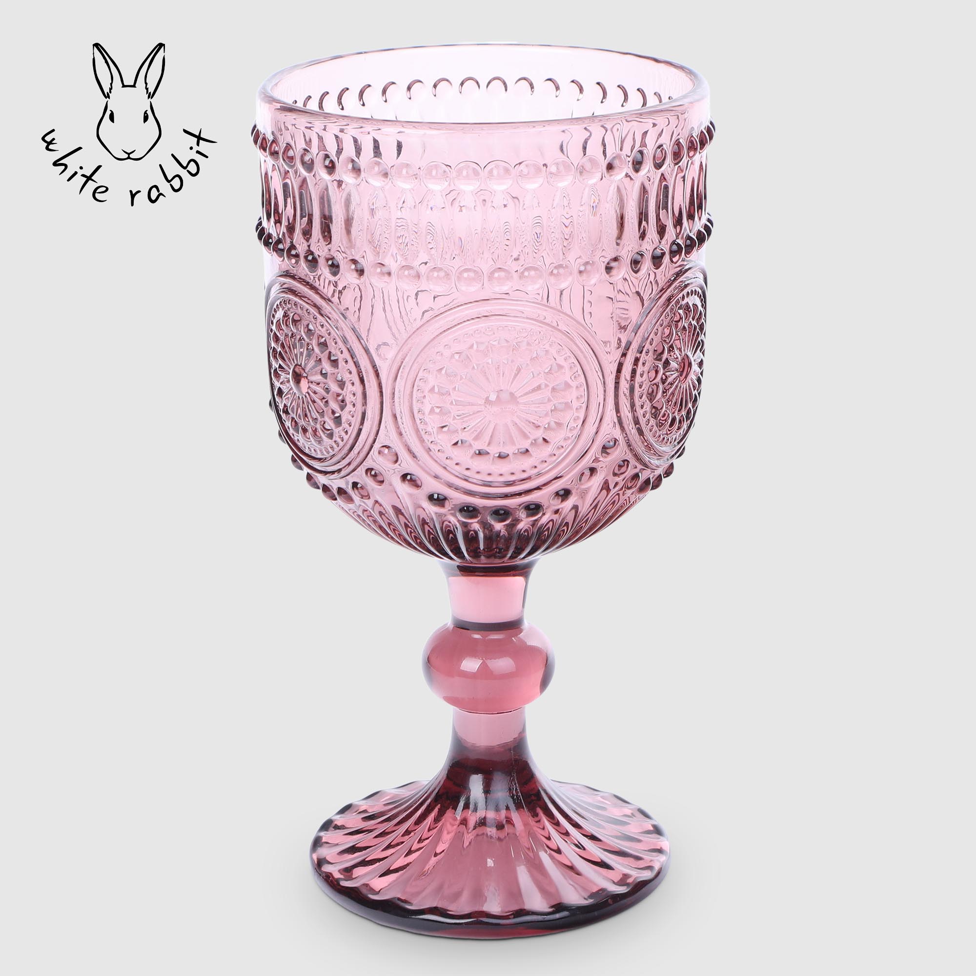 Бокал для вина White Rabbit на ножке розовый 320 мл 259₽