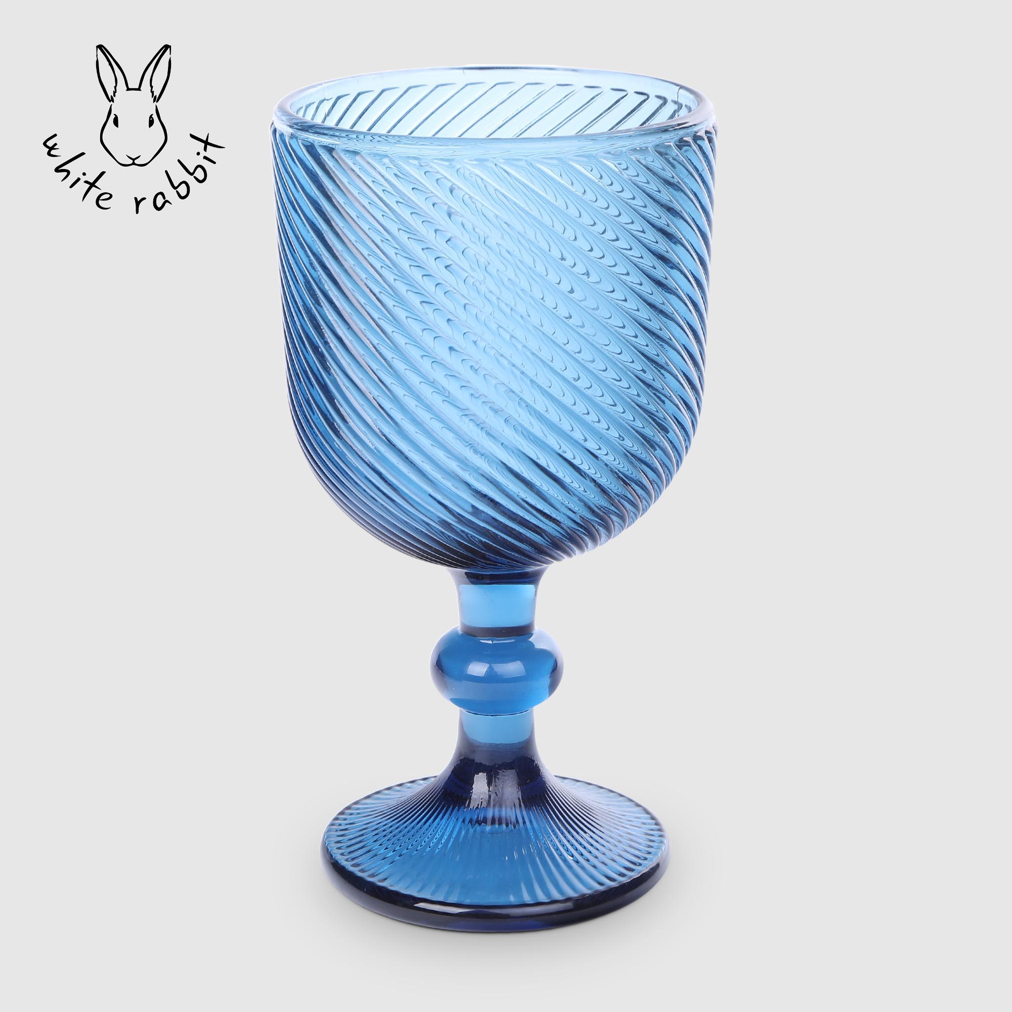 Бокал для вина White Rabbit на ножке синий 320 мл 259₽