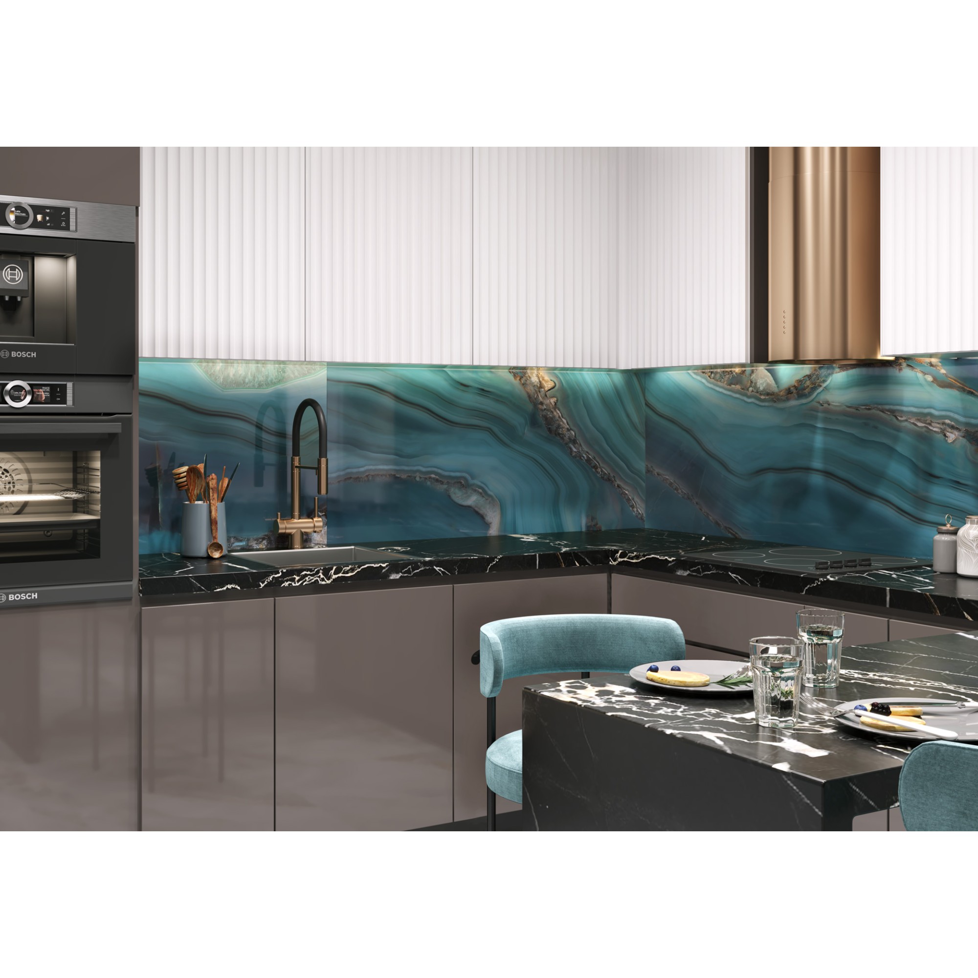 Керамогранит суперполированный  LCM Wow Aquamarine 60*120*0,8 (2 шт в упаковке) аквамарин Вид№2