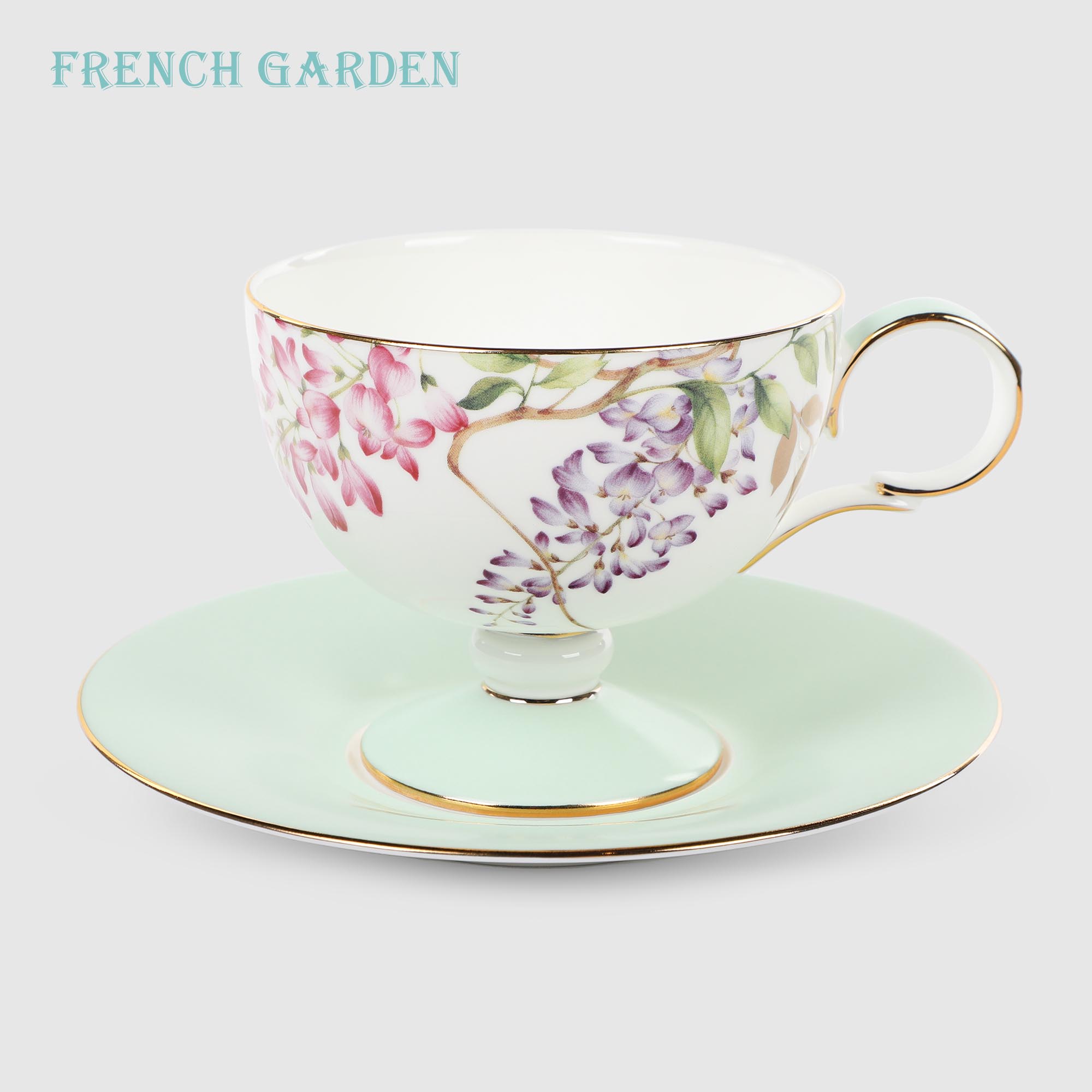 Пара чайная French garden Гортензия чашка 220 мл, блюдце 15 см