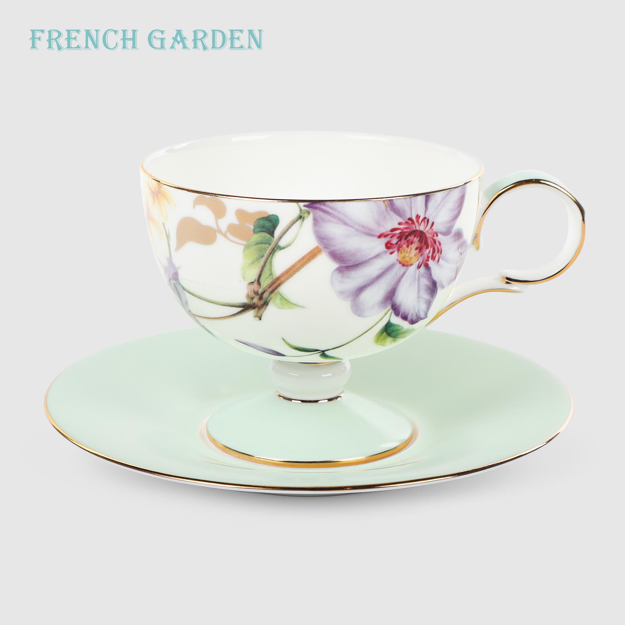 Пара чайная French garden Фрезия чашка 220 мл, блюдце 15 см