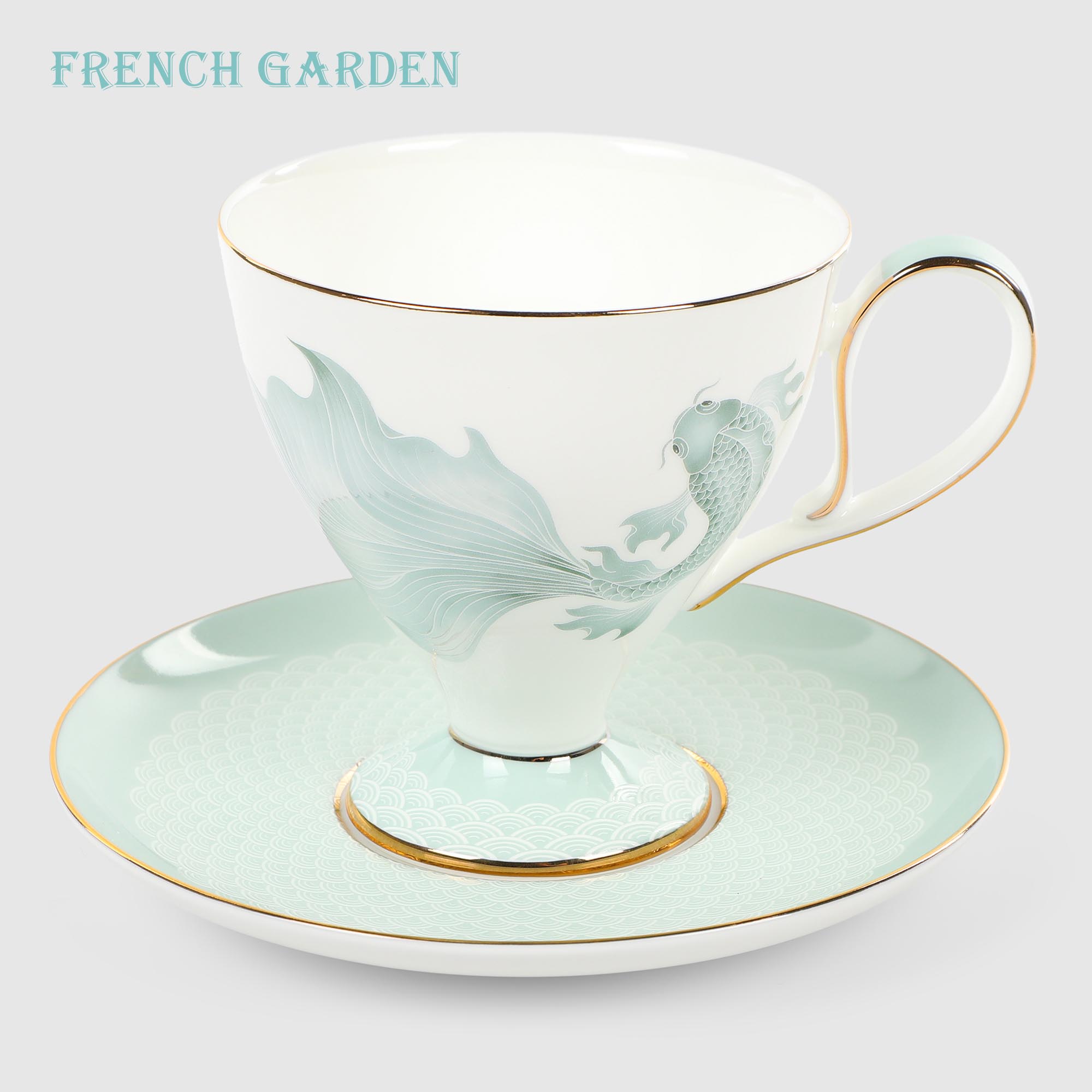 Пара чайная French garden Рыбка чашка 220 мл, блюдце 15 см