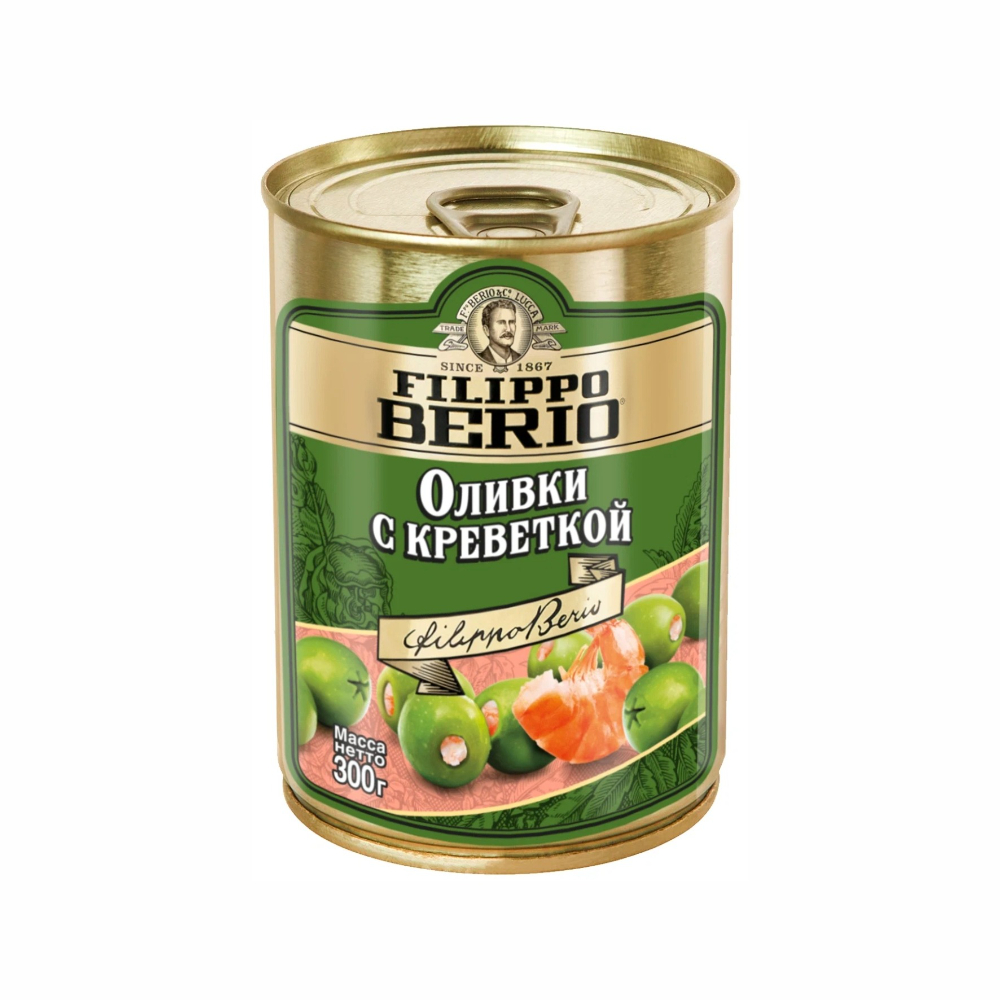 Оливки фаршированные креветкой Filippo Berio 300 г