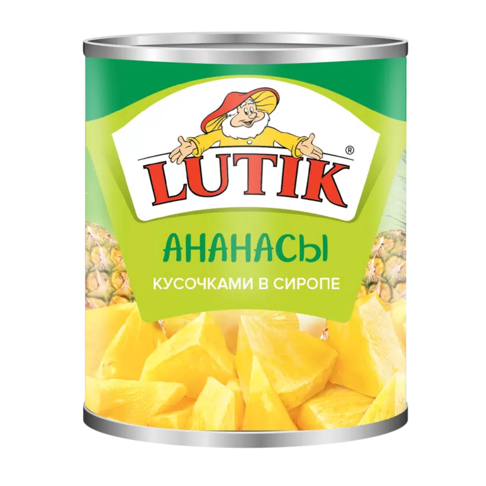 Ананас Lutik кусочки в сиропе 0,85 л