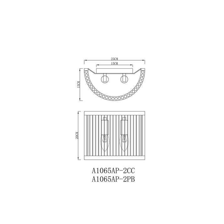 Светильник настенный Arte Lamp a1065ap-2pb Вид№5