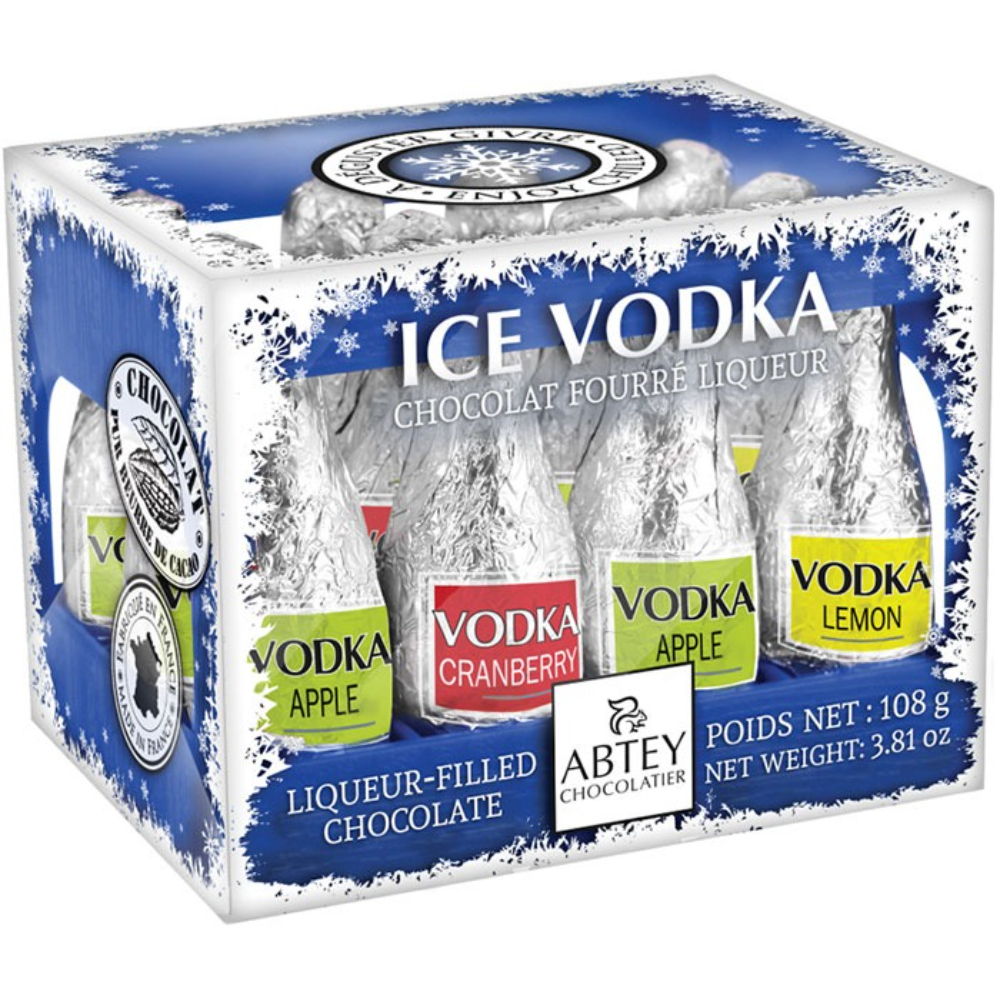 Конфеты шоколадные Abtey Ice Vodka 12 бутылочек, 108 г