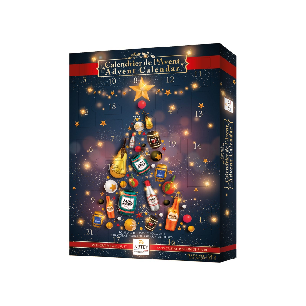 Адвент-календарь Abtey Christmas Magic ассорти изысканных конфет с алкоголем, 270г