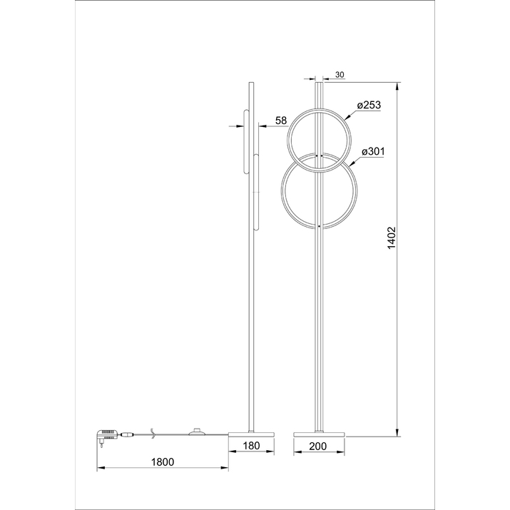 Светильник напольный ARTE LAMP A3913PN-24BK Вид№2