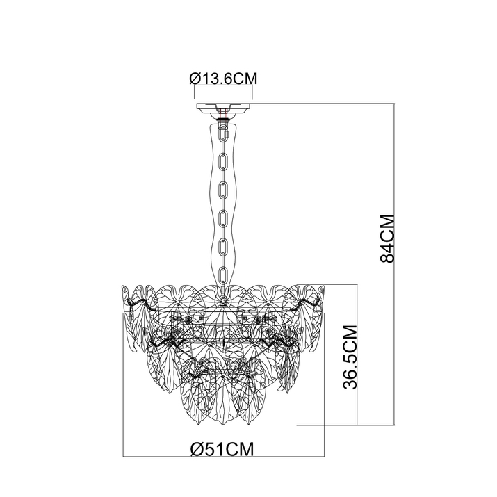 Светильник подвесной ARTE LAMP A4078LM-6CC Вид№5