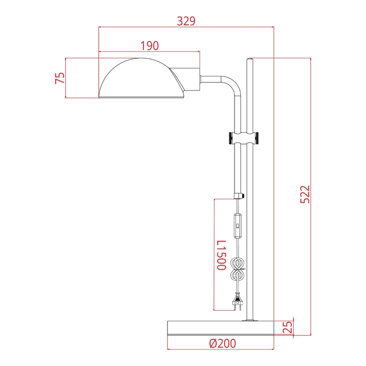 Светильник настольный ARTE LAMP A7055LT-1BK Вид№6