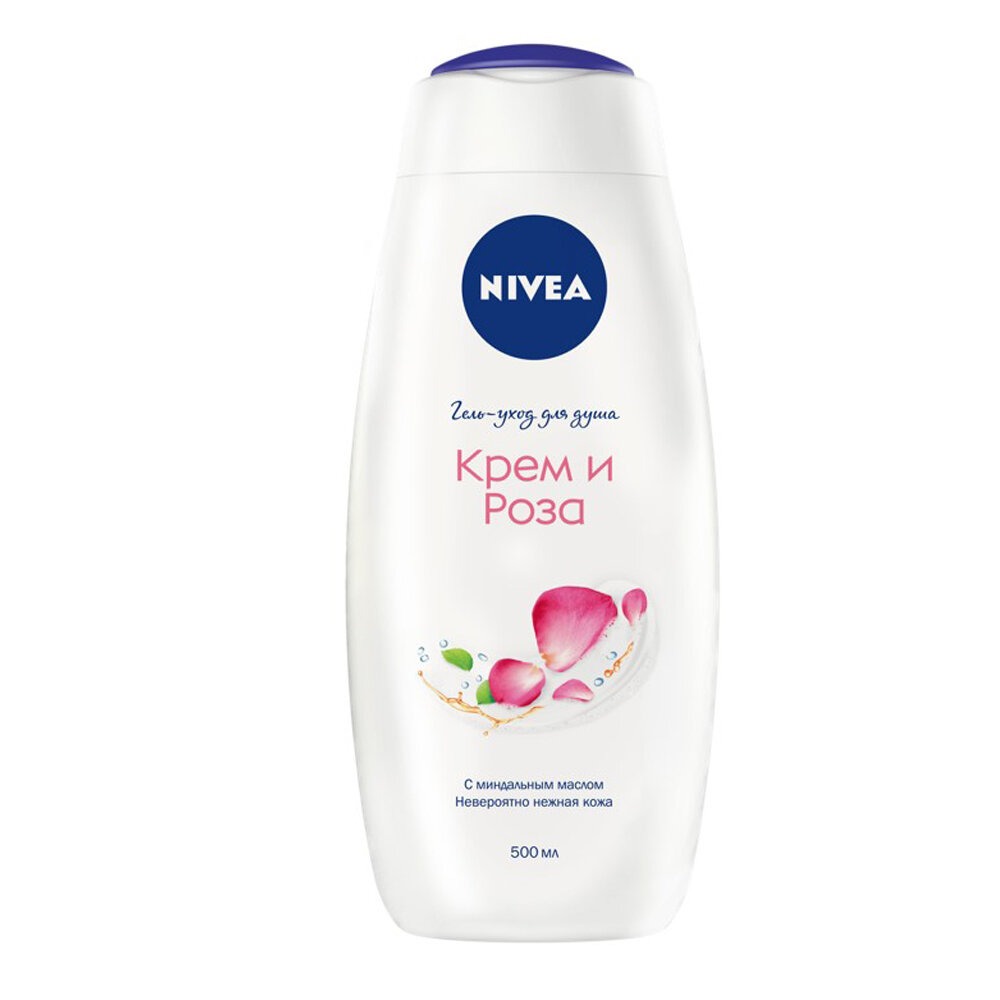 Гель-уход Nivea для душа крем и роза 500 мл