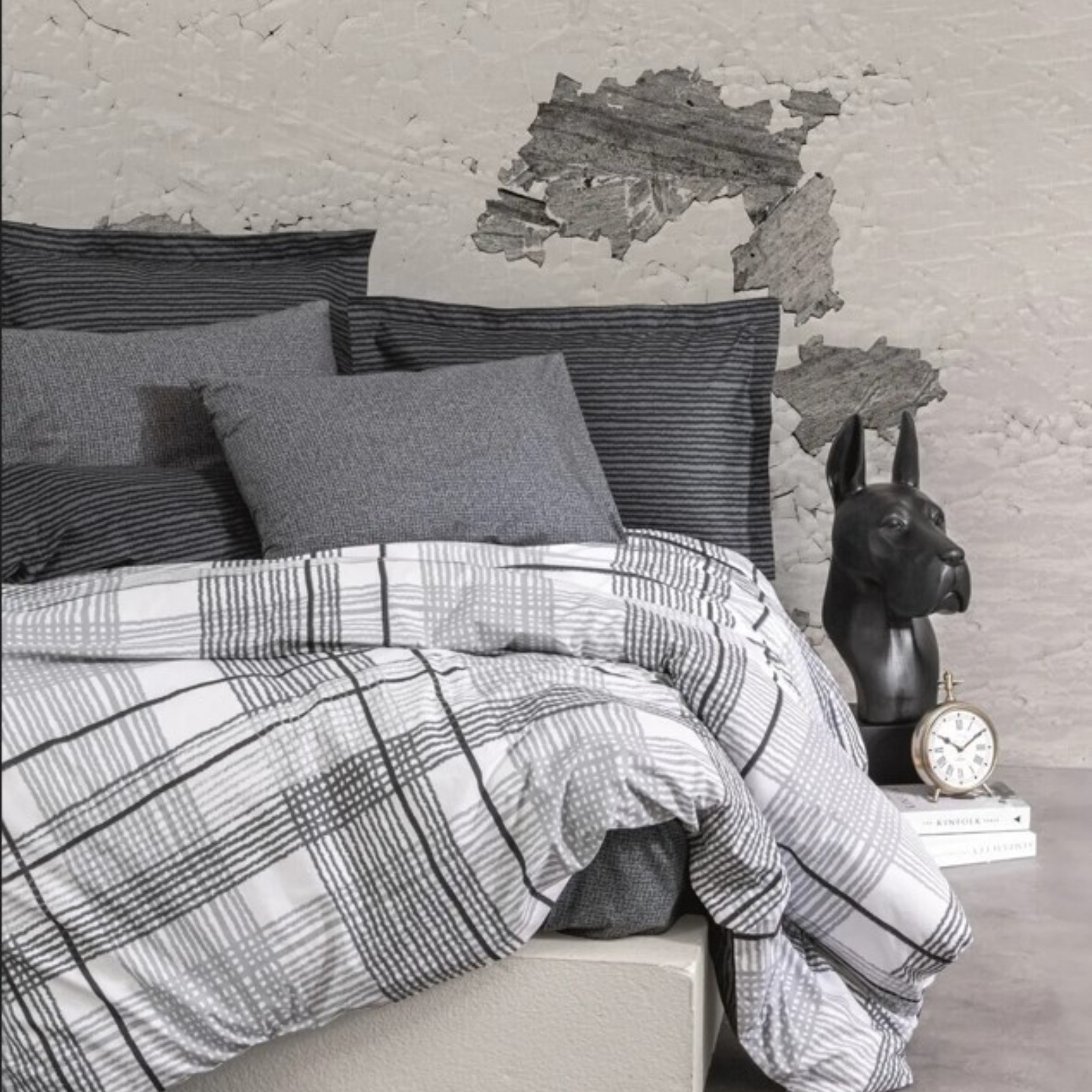 

Комплект постельного белья Cotton Box modern reaktif Двуспальный 8680108071380, Белый;черный